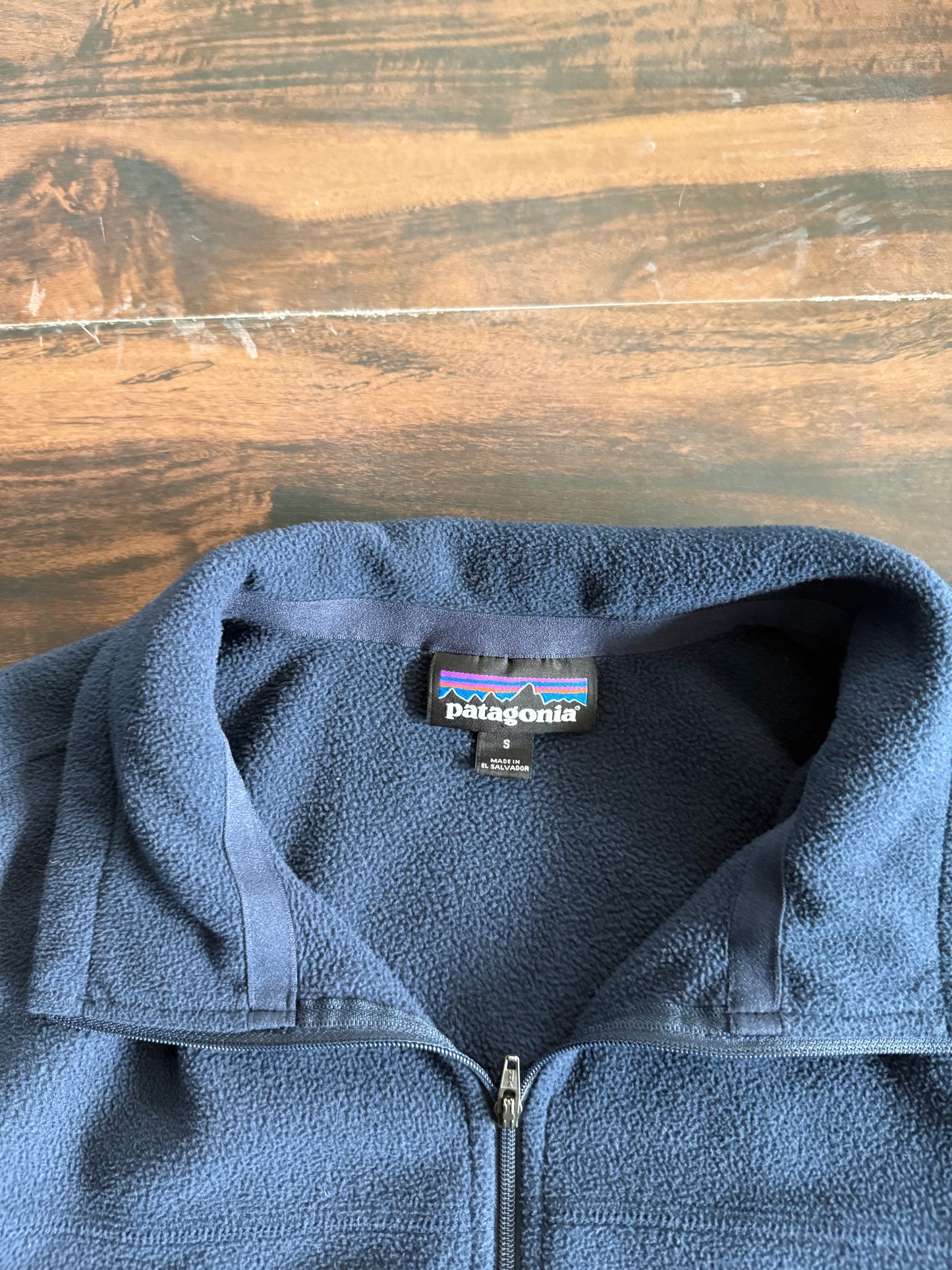 Patagonia Navy Blue Quarter-Zip Fleece Jacket- S