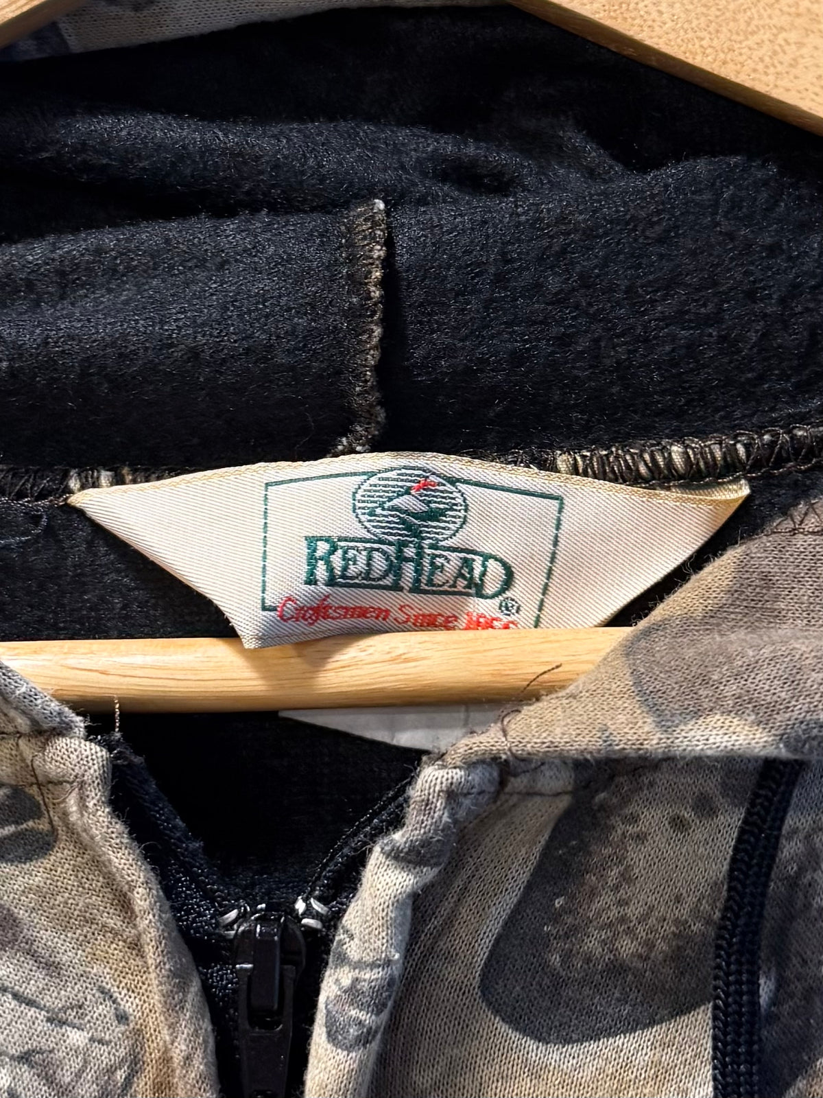 Vintage Redhead Tree Camo Zip-Up Hoodie Sweatshirt- XL