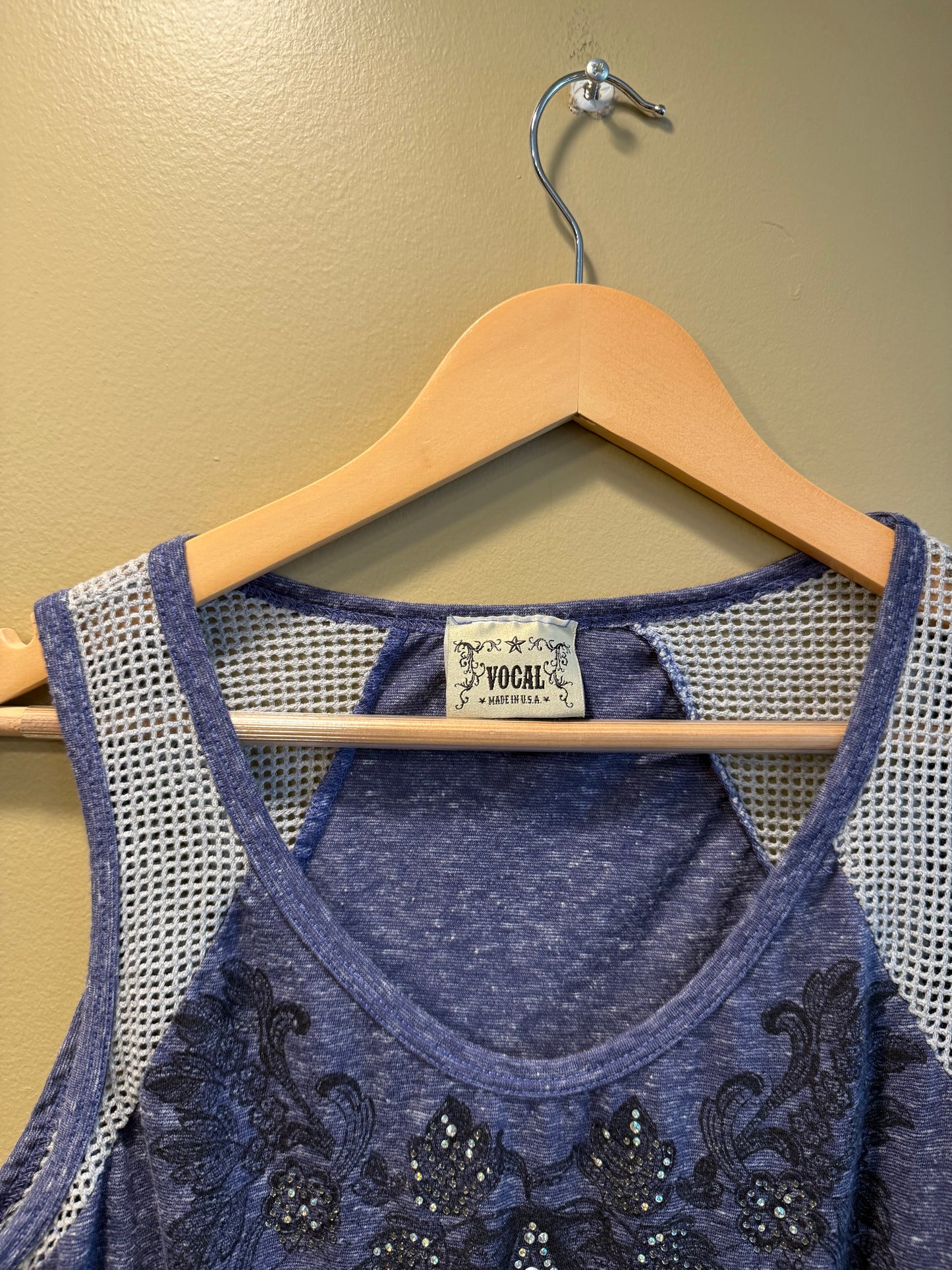 Vintage Y2K Vocal Western Tank Top- L