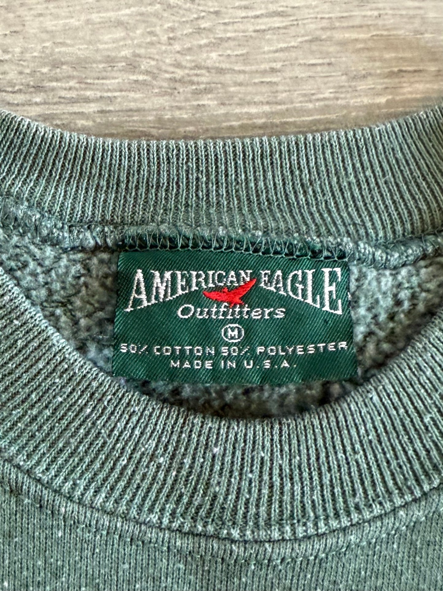 Vintage American Eagle Outfitters Navajo Territory Green Crewneck Sweatshirt- S