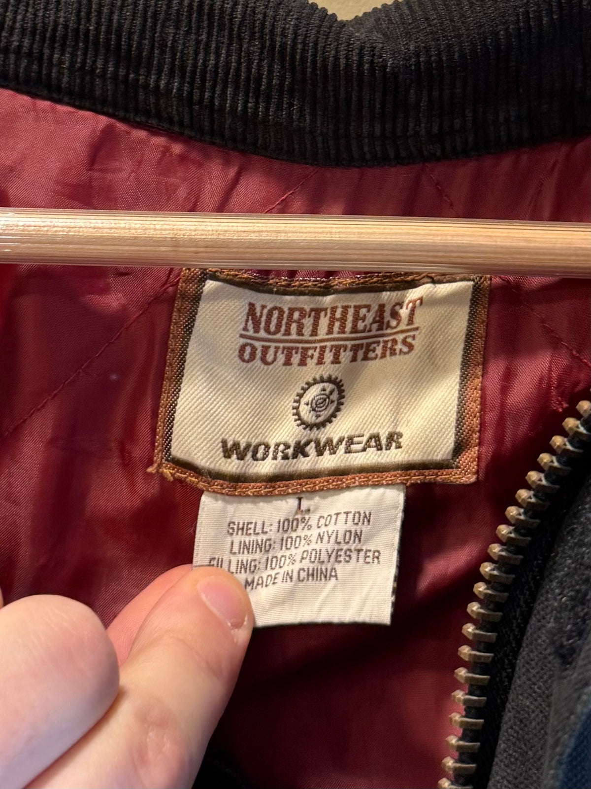 Vintage Northeast Outfitters Distressed Black Workwear Jacket- L