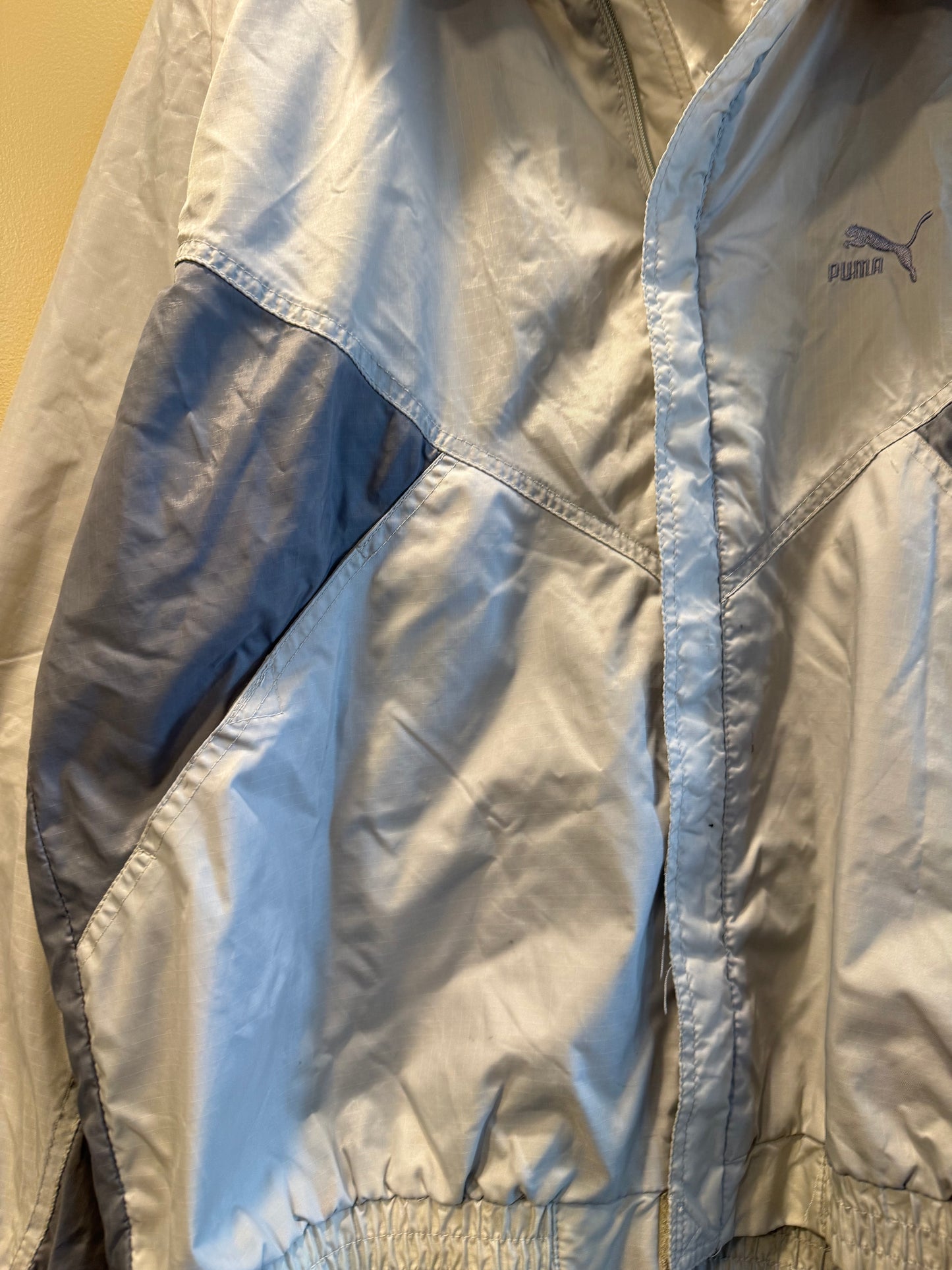 Vintage Puma Gray Zip-Up Windbreaker- M