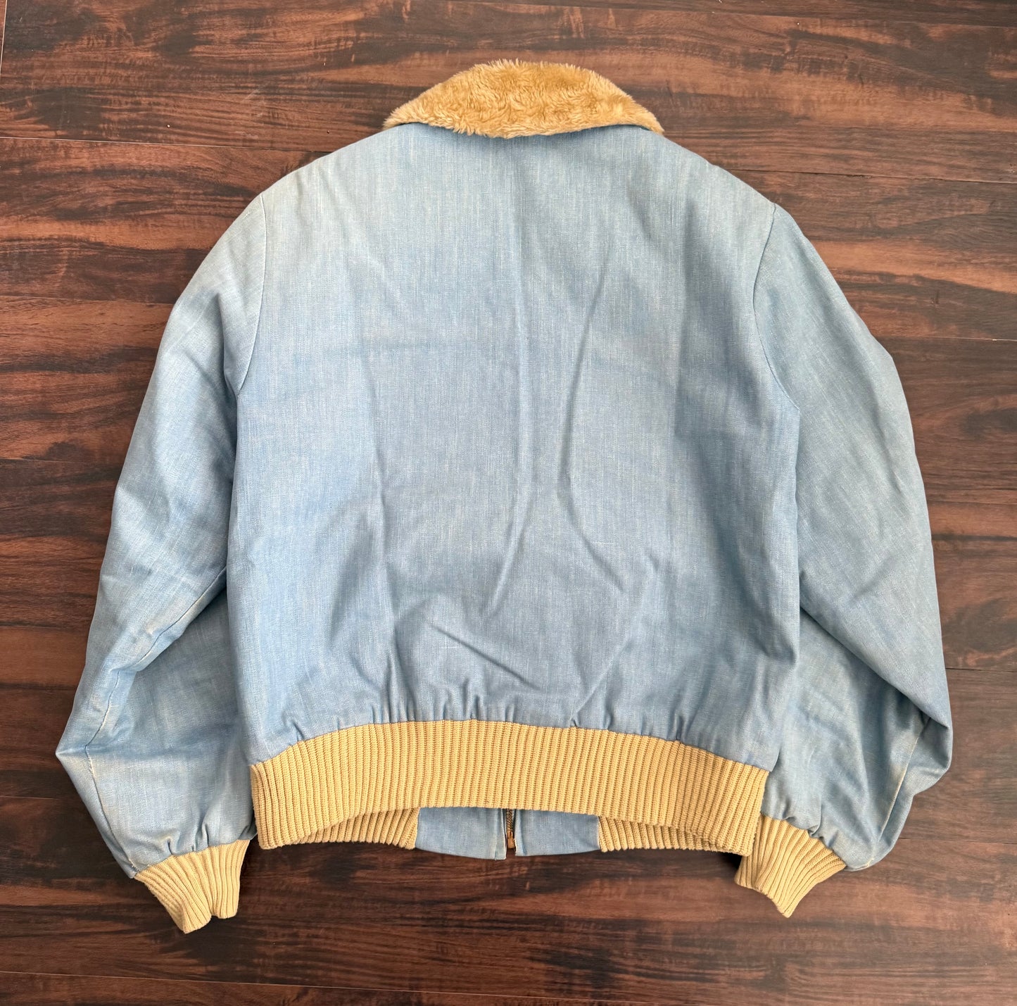Vintage ‘70s Sears Outerwear Light Blue Shearling Jacket- S