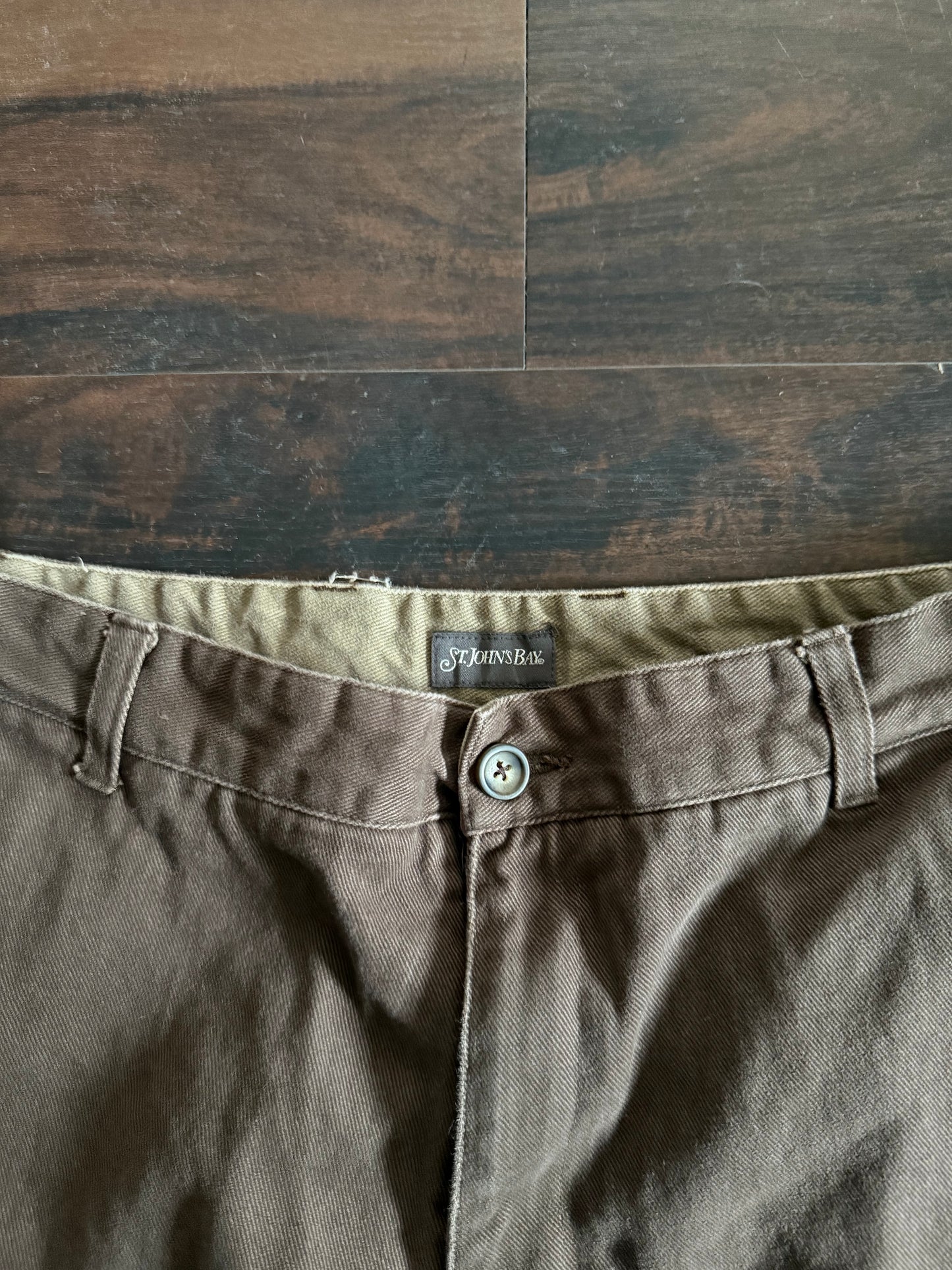 Vintage St. John’s Bay Brown Cotton Slacks Dress Pants- 33x31