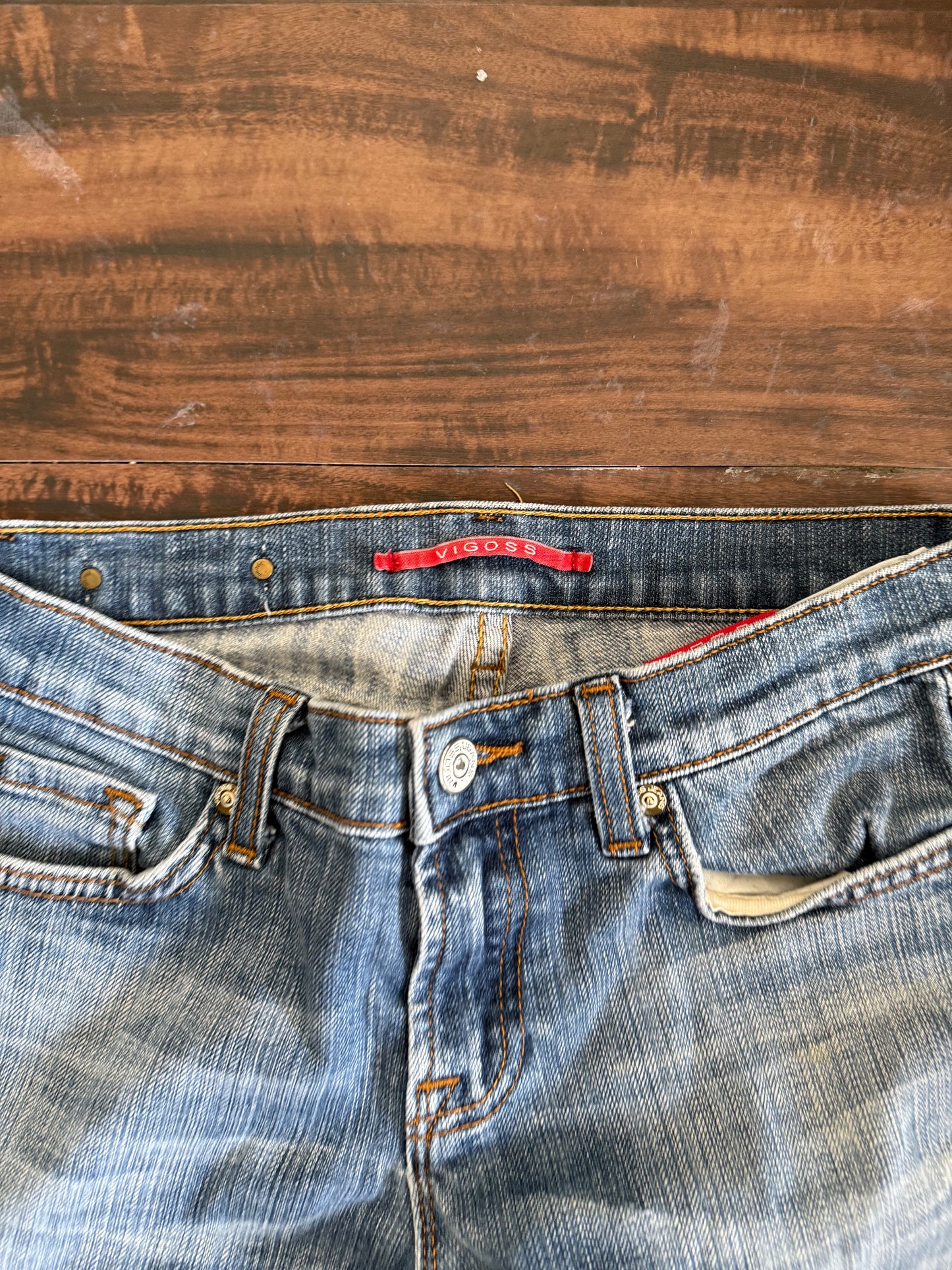 Vintage Y2K Vigoss Distressed Flared Denim Jeans- 28x31