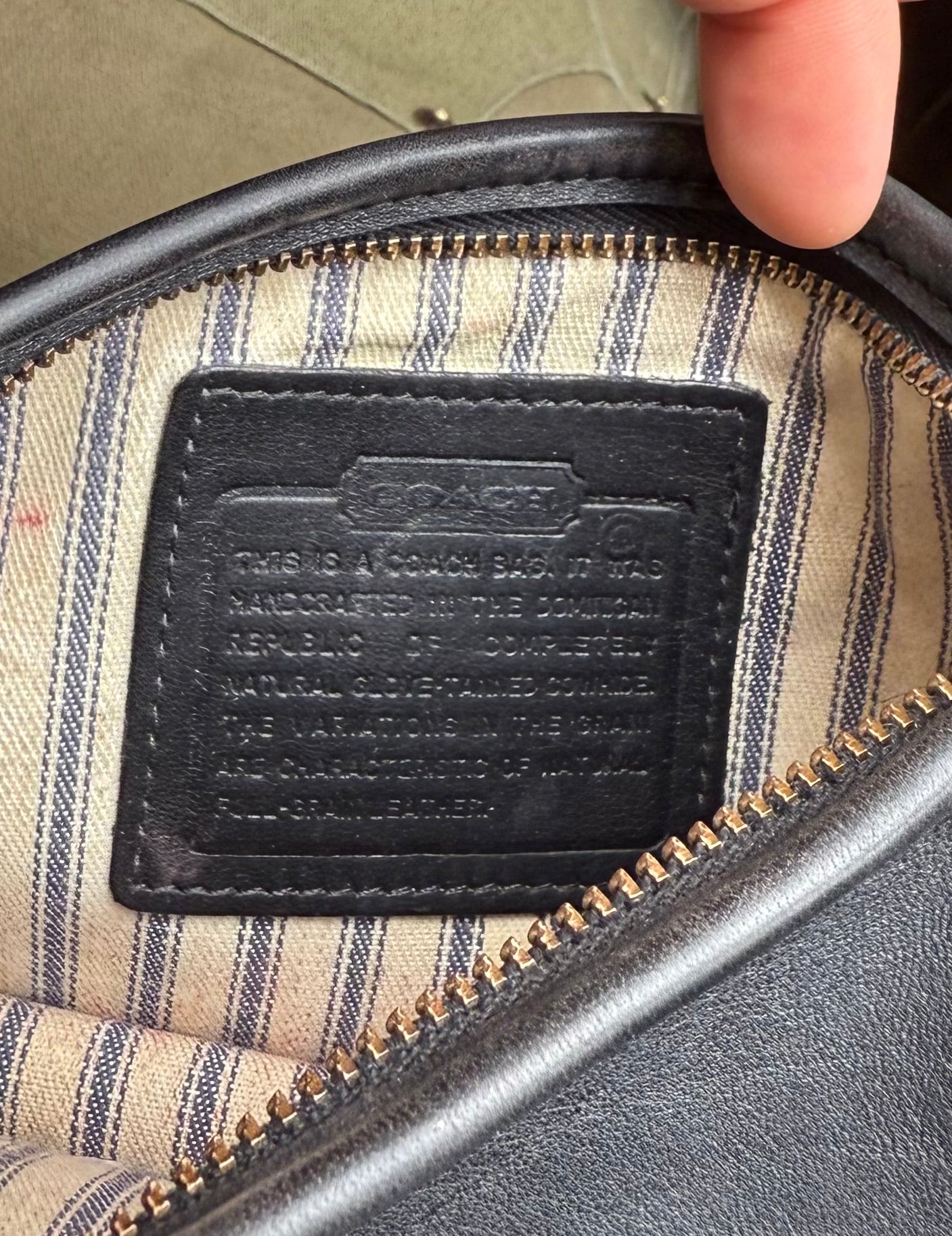 Vintage Coach Chunky Case 7165 Black Leather Utility Bag Wallet Cosmetic Pouch