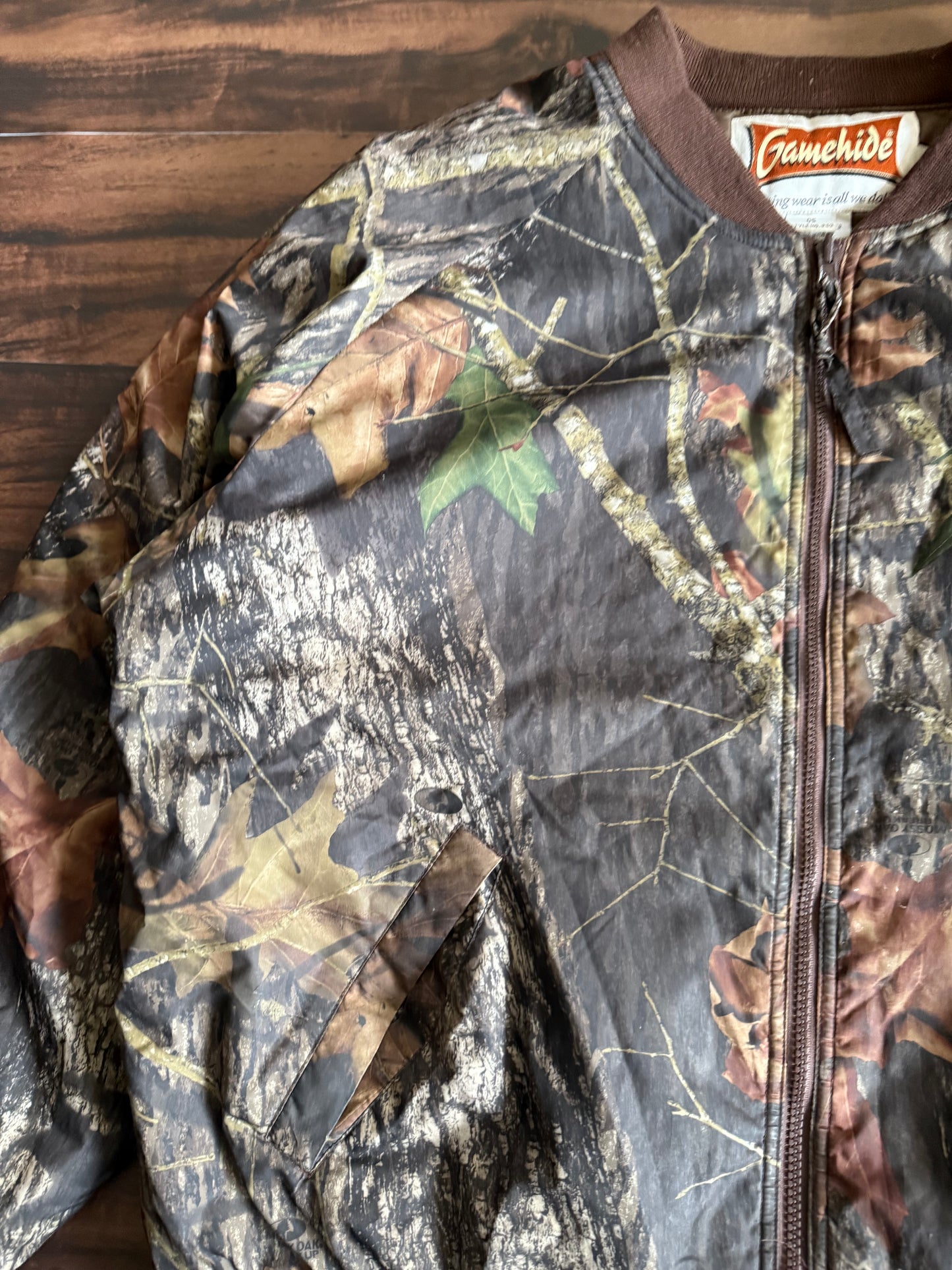 Vintage Gamehide Tree Camouflage Lightweight Windbreaker Bomber Jacket- XL
