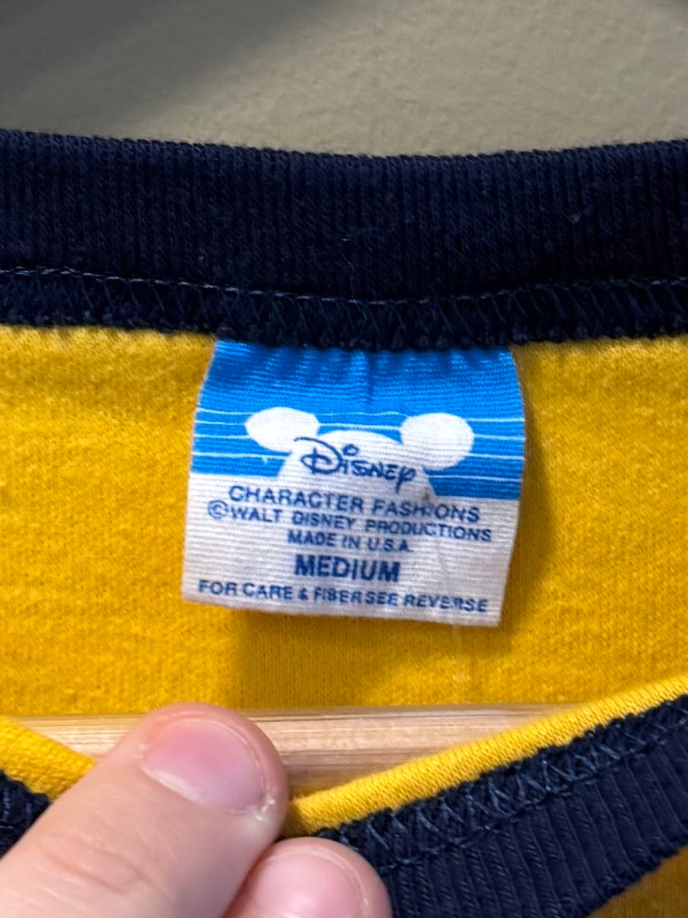 Vintage Disney Mickey Mouse Ringer T-Shirt- XS/S