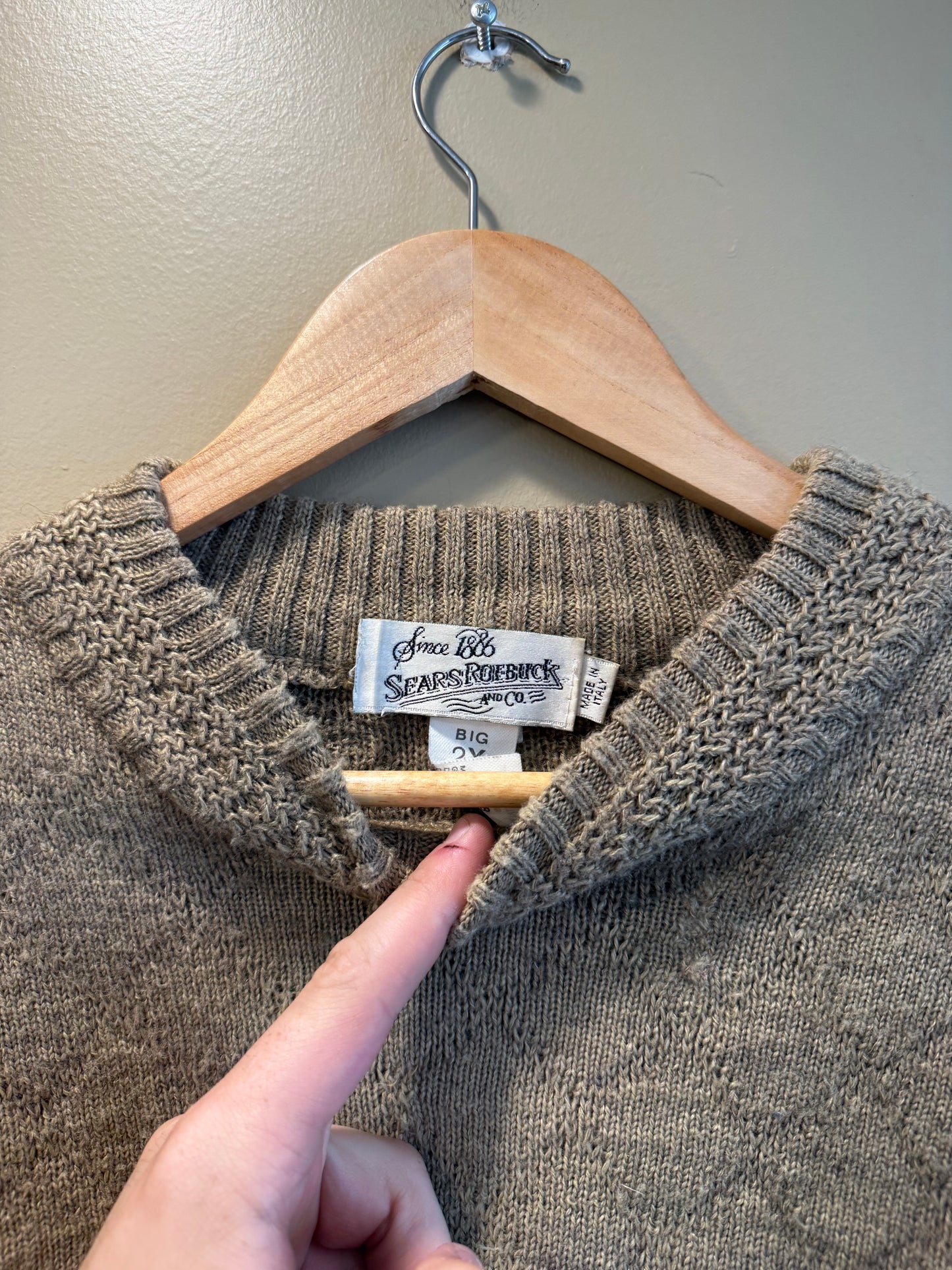 Vintage Sears Roebucks Italia Wool Blend Sweater- XXL