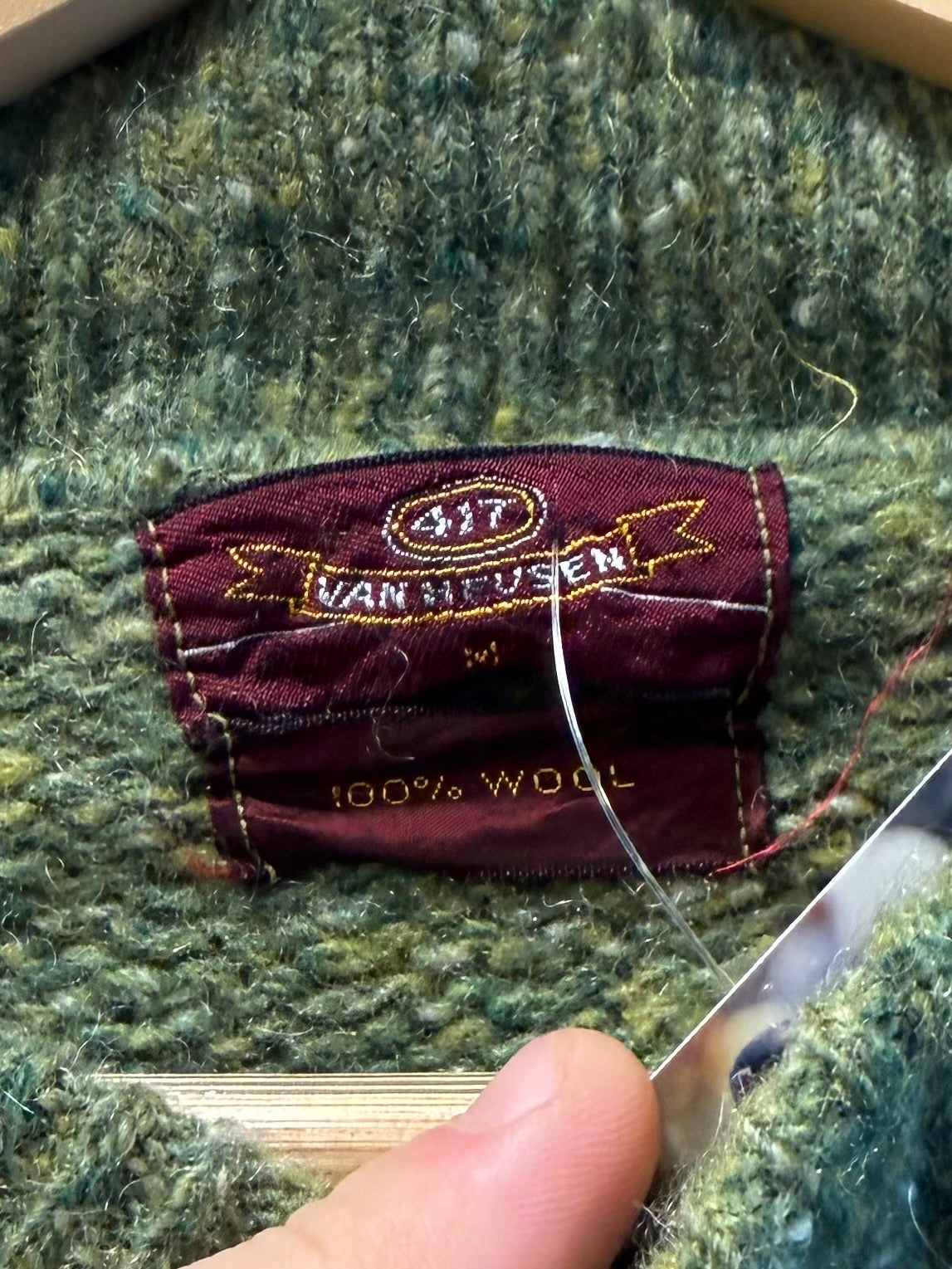 Vintage Van Heusen Green Wool Sweater- M