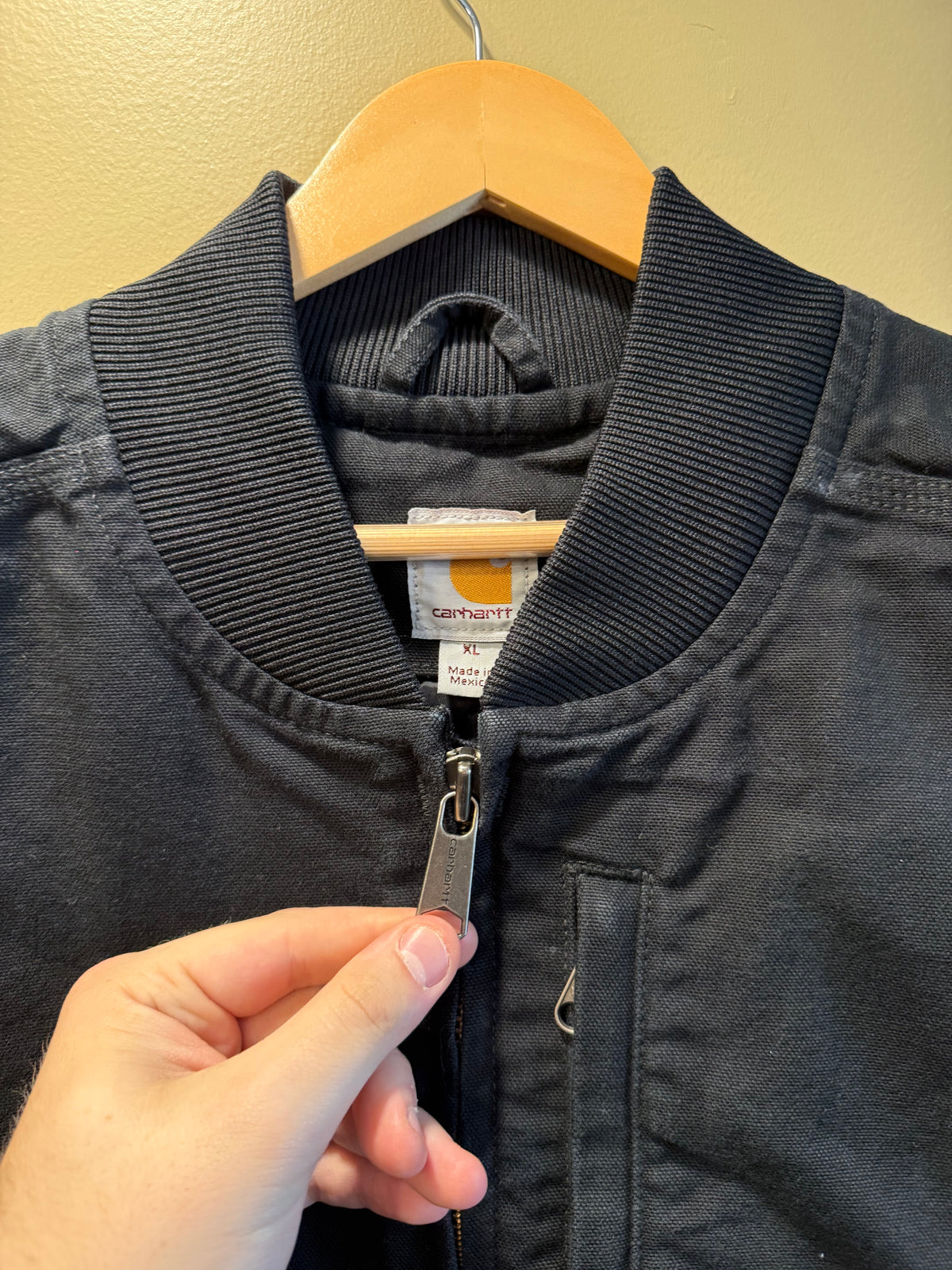 Vintage Carhartt Black Workwear Zip-Up Vest- XL