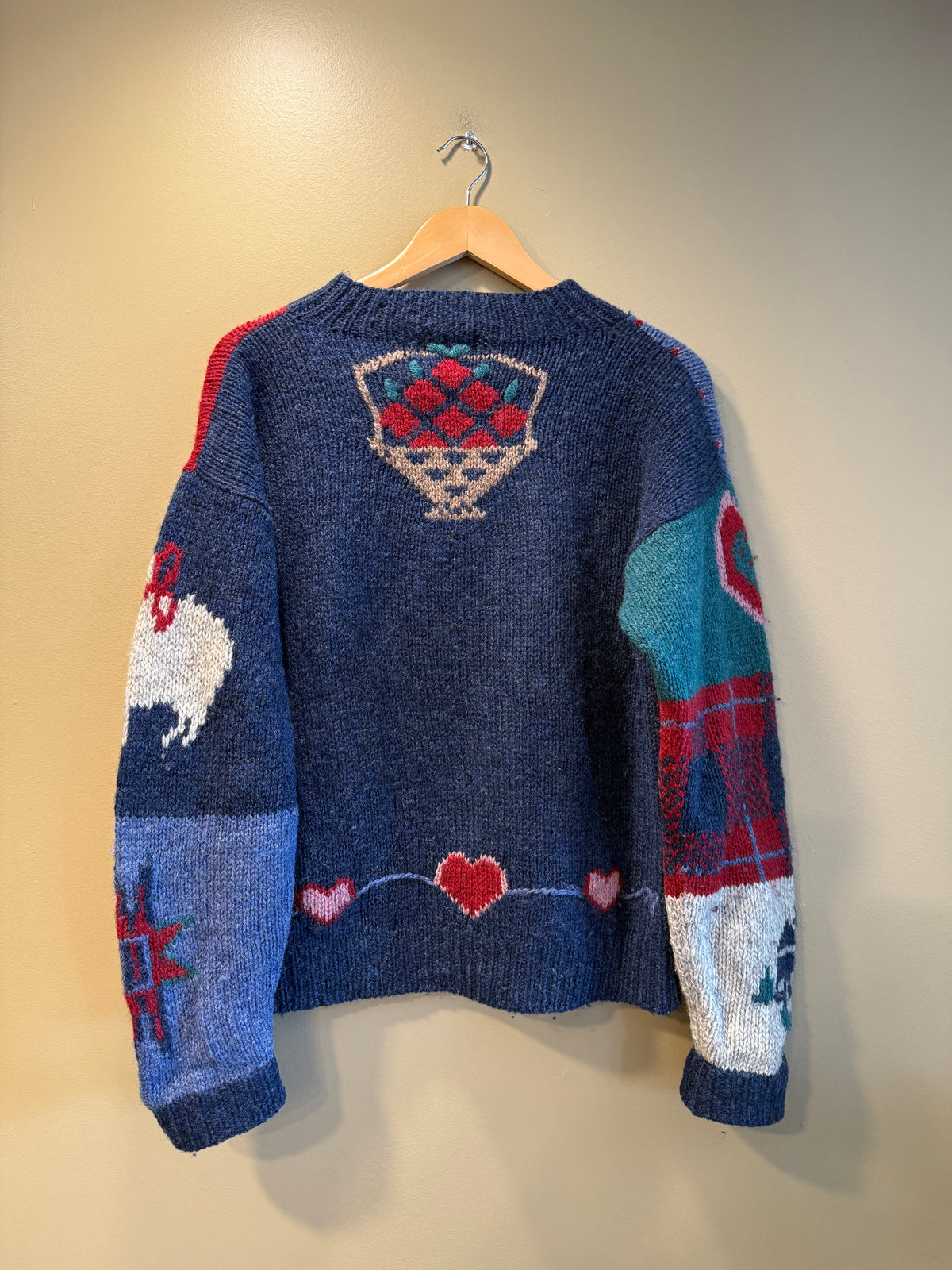 Vintage The Woolrich Woman Patchwork Wool Knit Sweater- M