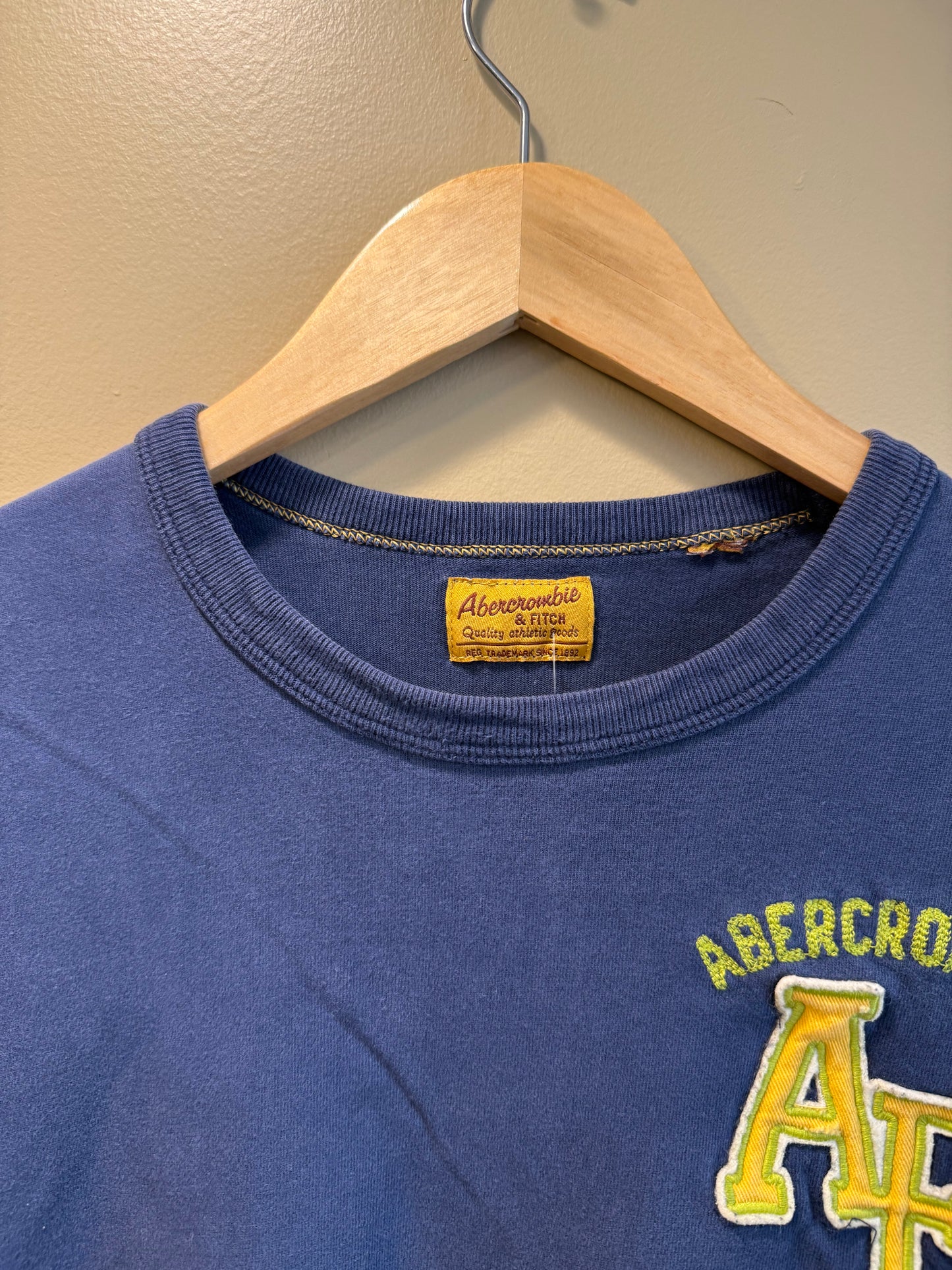 Vintage Abercrombie & Fitch Navy Blue Long Sleeve T-Shirt- L