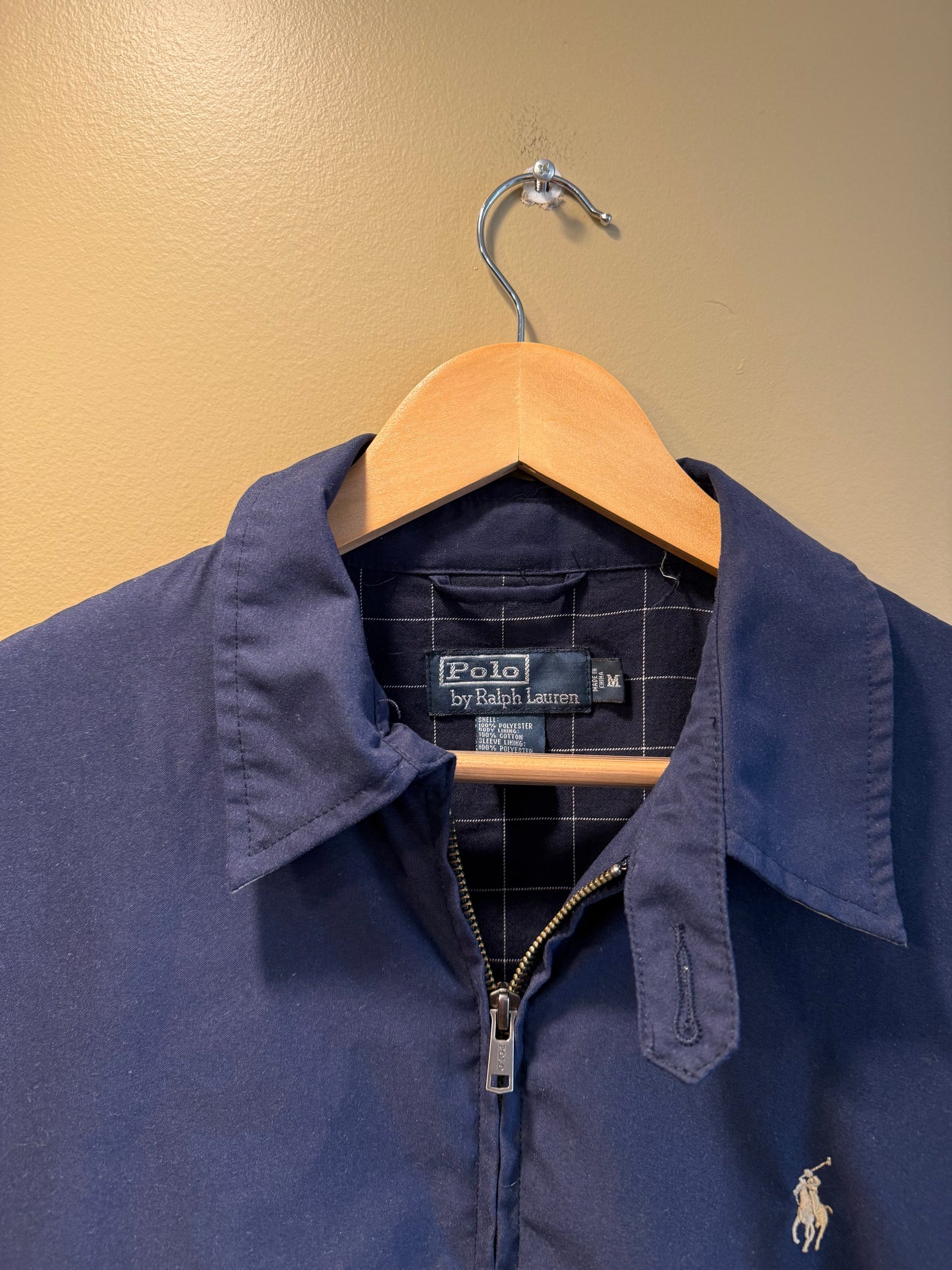 Vintage Polo Ralph Lauren Navy Blue Harrington Jacket- M