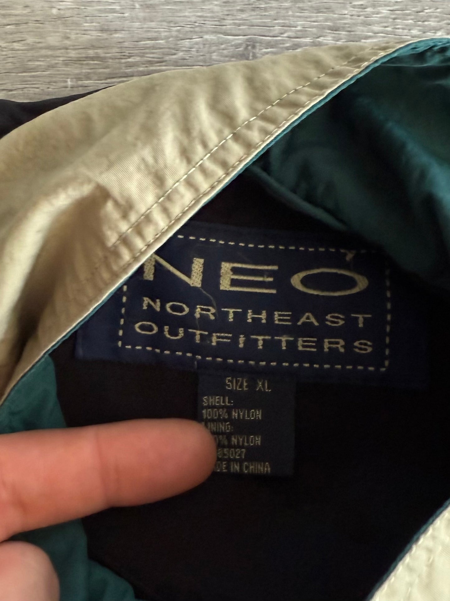 The Thrifting Tree Embroidered Multi-Color Windbreaker Jacket- XL