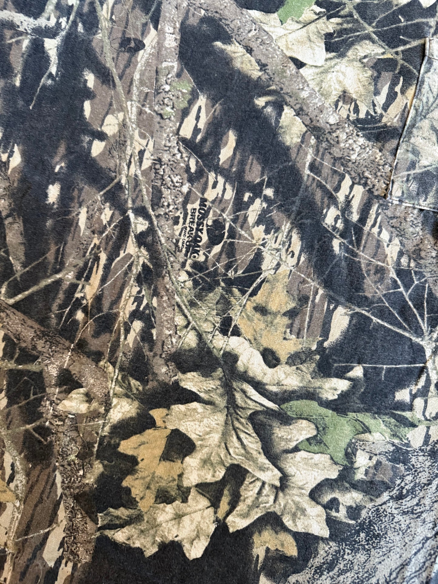 Vintage Mossy Oak Camouflage Single Stitch Pocket T-Shirt- XL