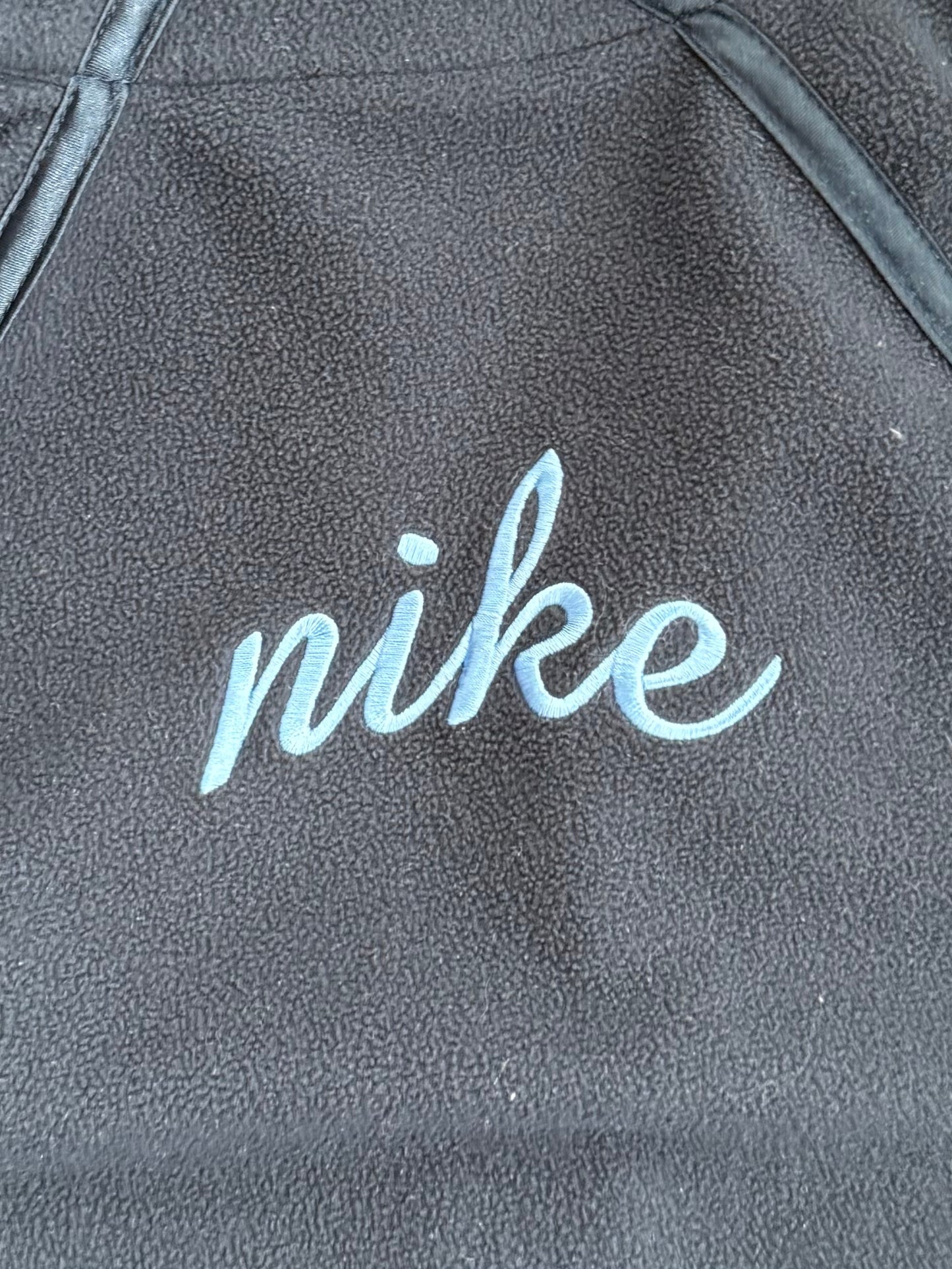 Vintage Nike Women’s Fleece Navy Blue Full Zip Jacket- XL