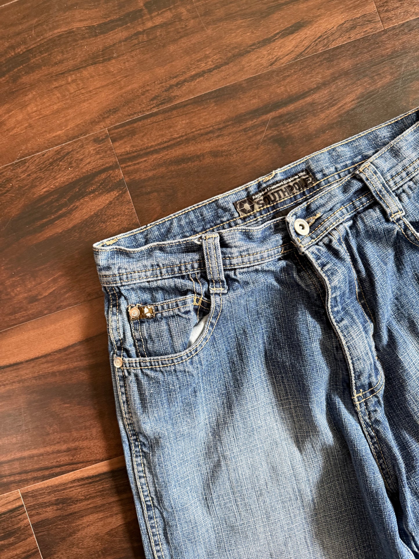 Vintage Y2K South Pole Light Wash Streetwear Denim Jeans- 29x30