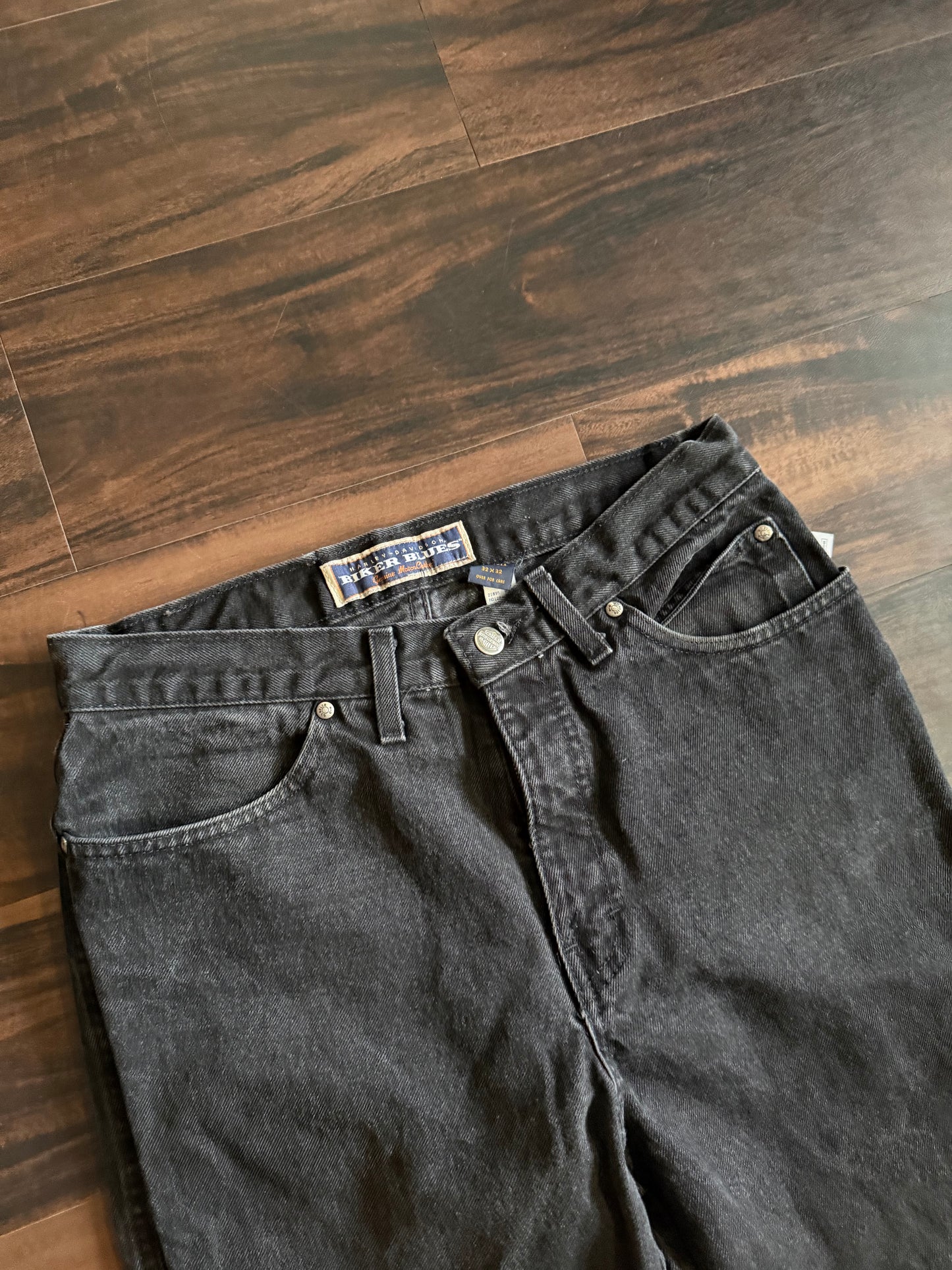 Vintage Harley Davidson Black Denim Jeans- 30x32