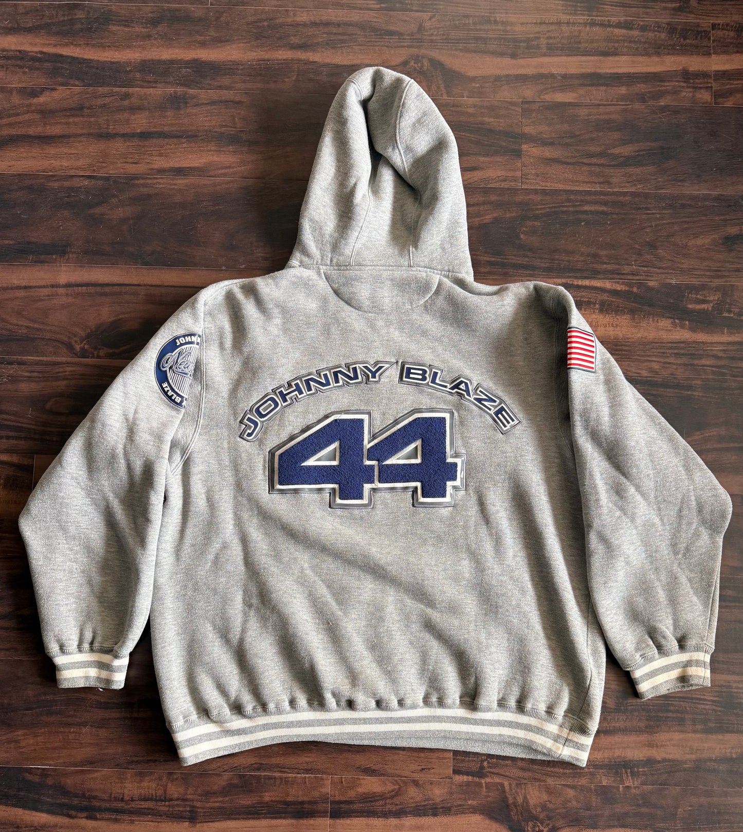 Vintage Johnny Blaze New York Yankees Streetwear Heavyweight Hoodie Sweatshirt- XL