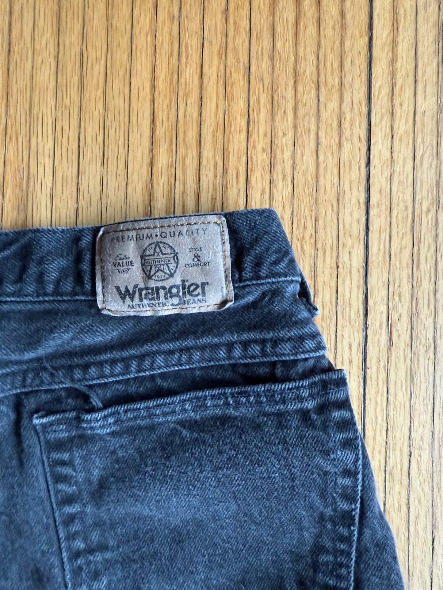 Vintage Wrangler Black Denim Jean Shorts- 26