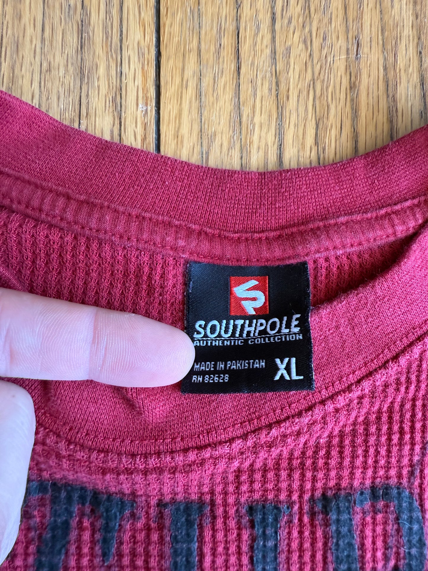 Vintage Y2K South Pole Red Thermal Long Sleeve T-Shirt- L