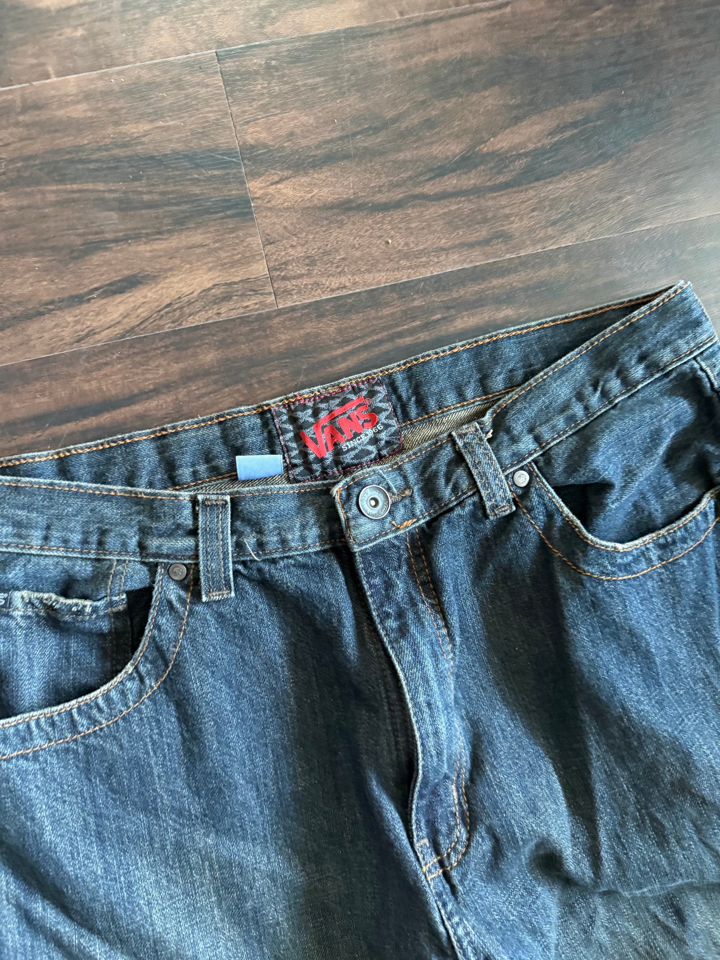 Vintage Y2K Vans Brand Dark Wash Denim Jeans- 36x31