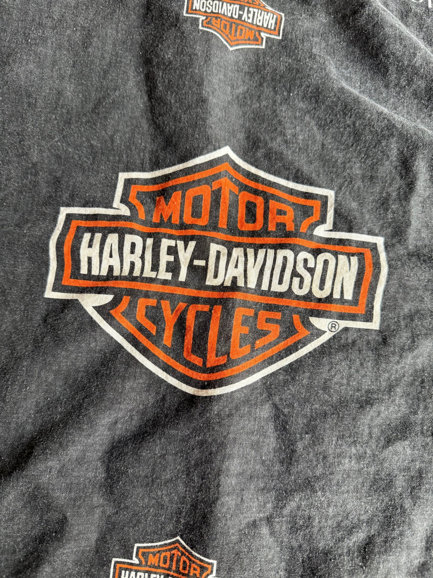 Vintage Harley Davidson Motorcycles Financial Services Black Logo Bandana