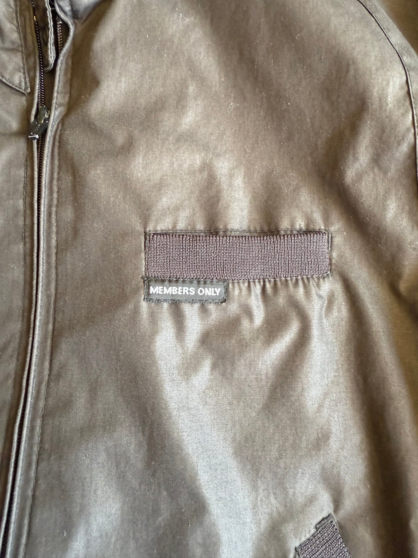 Vintage Members Only Black Nylon Jacket- L