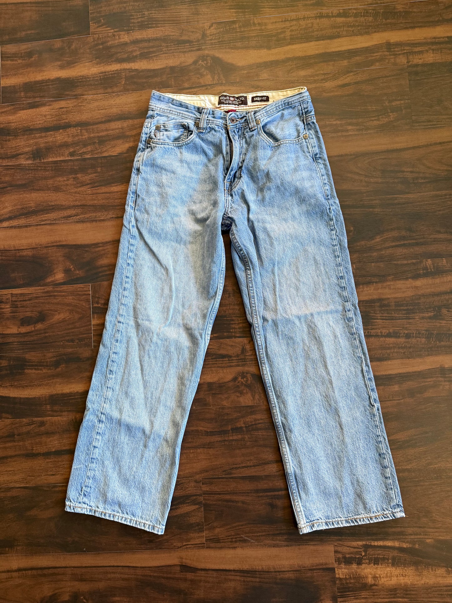 Vintage Y2K Ecko Unlimited Light Wash Streetwear Denim Jeans- 27x29