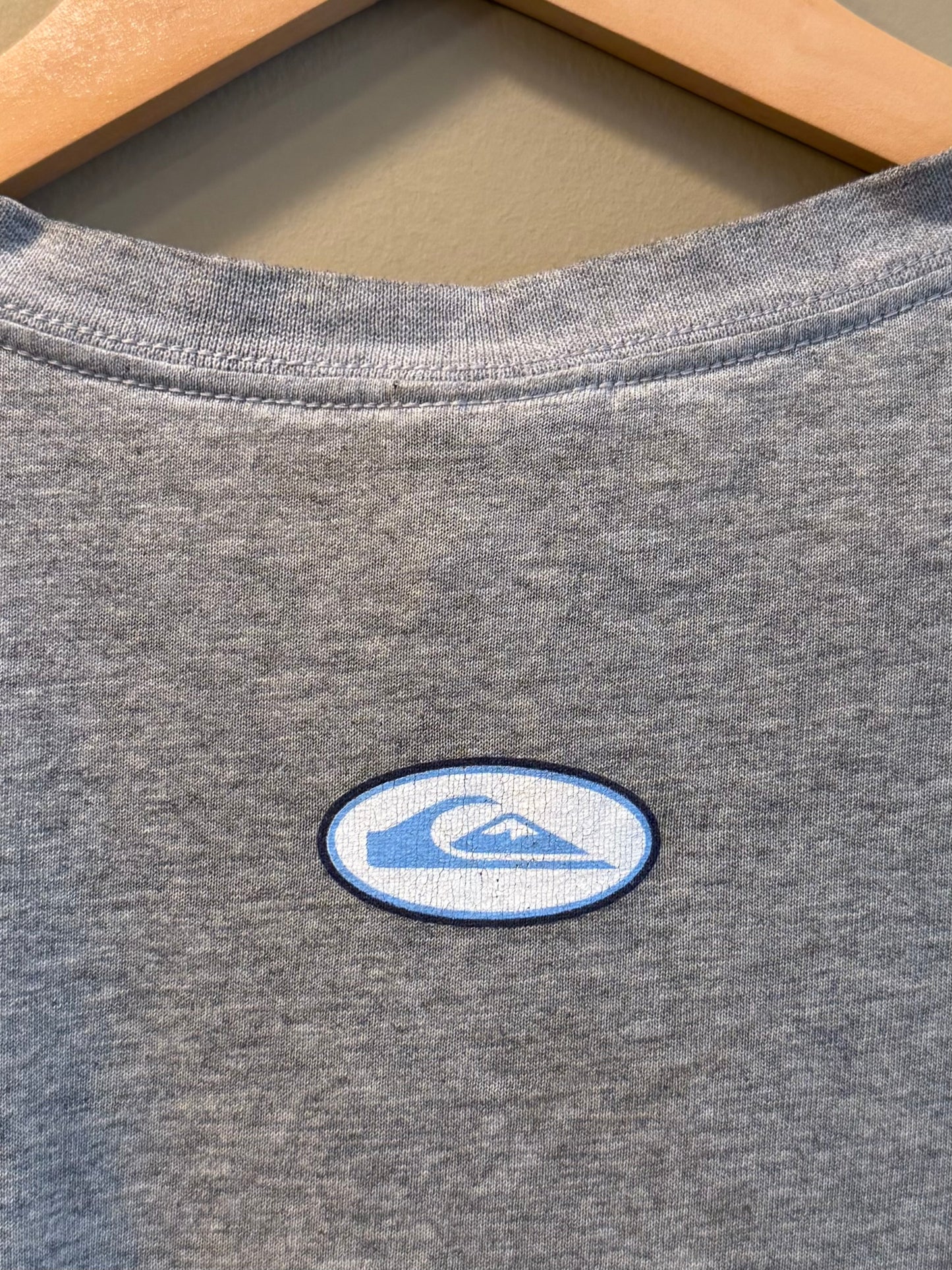 Vintage Quiksilver Boarding Company Gray Spellout T-Shirt- M