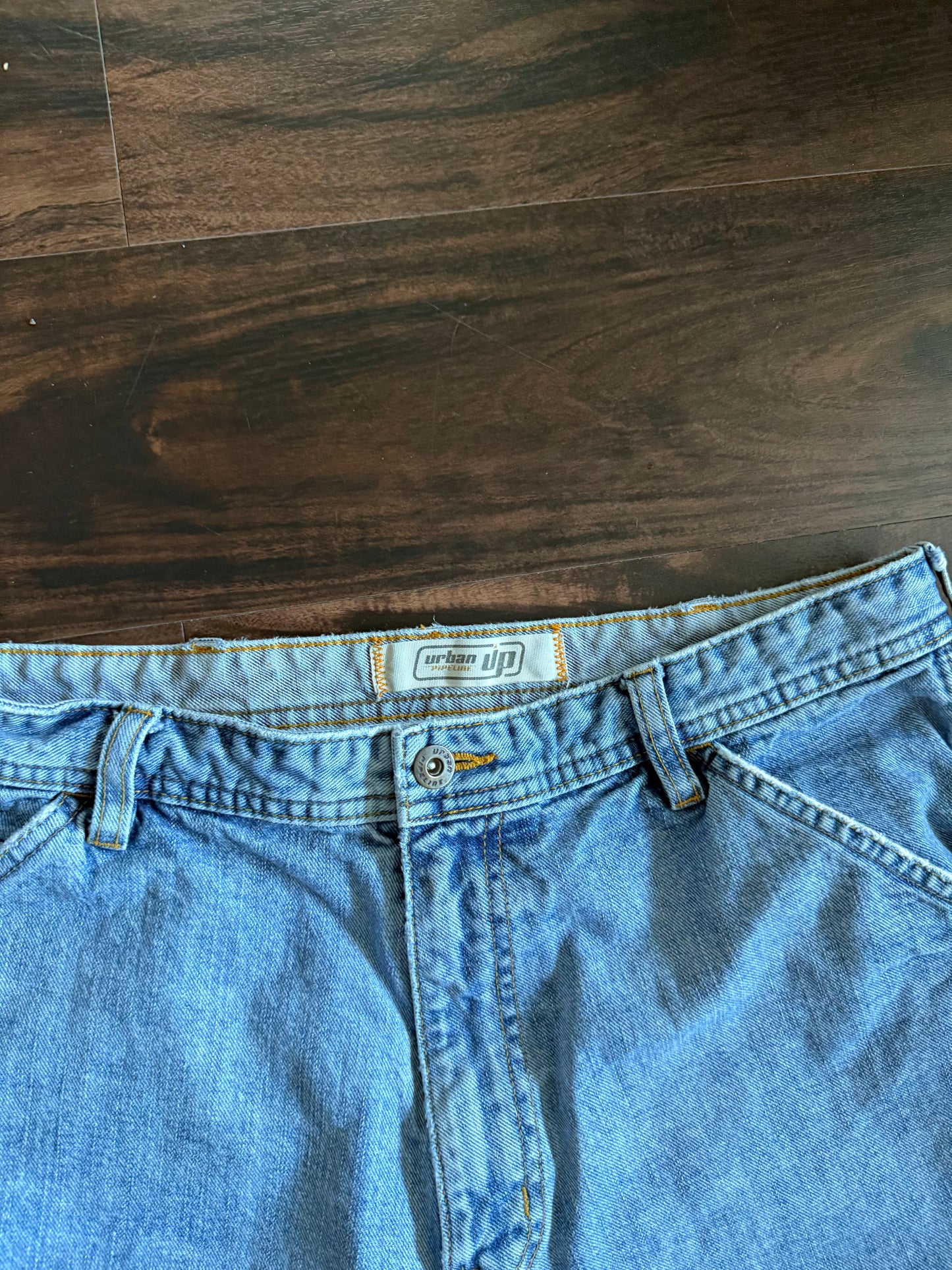 Vintage Y2K Urban Up Pipeline Baggy Carpenter Denim Jean Shorts- 33