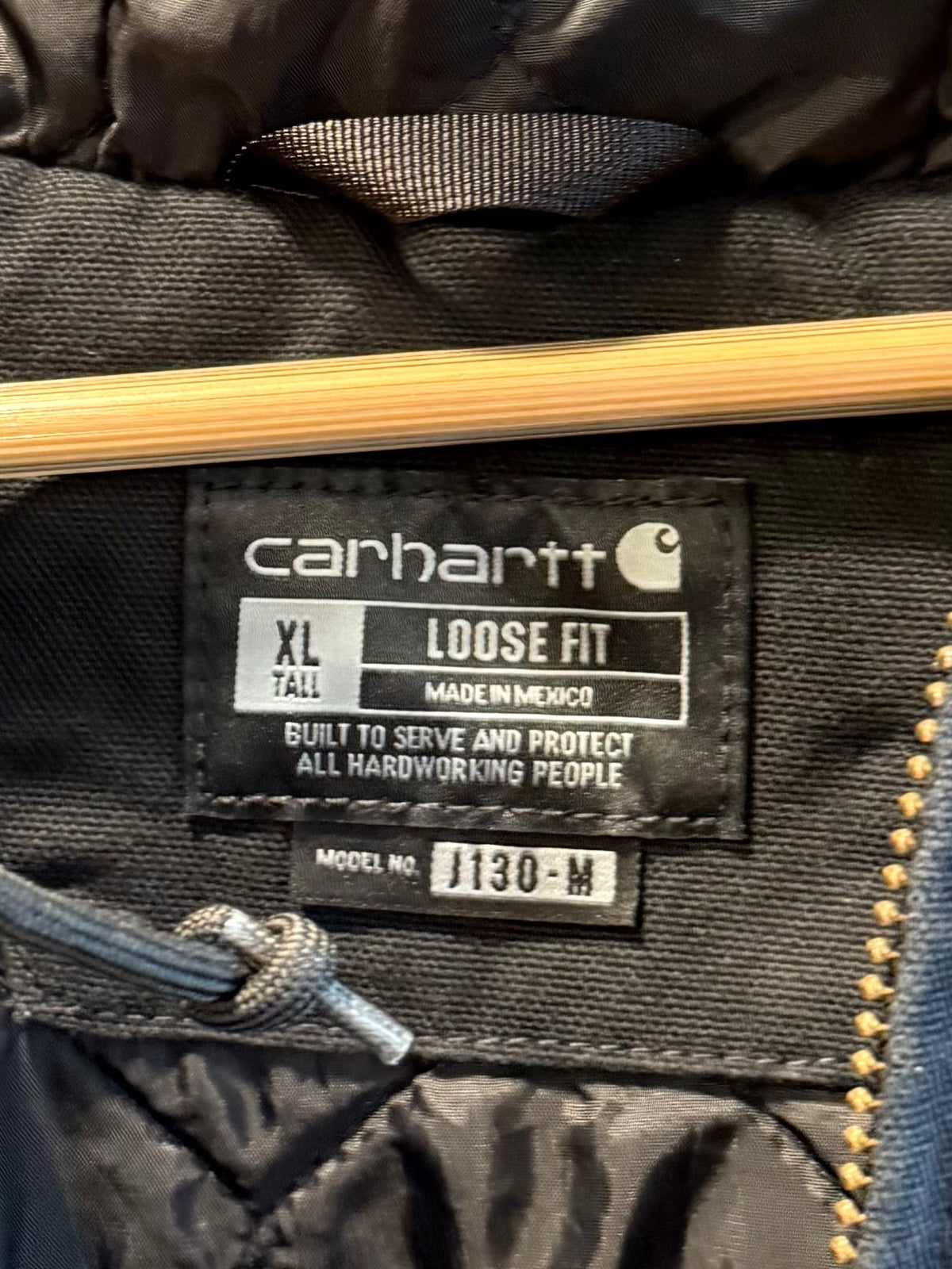 Vintage Carhartt Black Hooded Zip-Up Jacket- XL