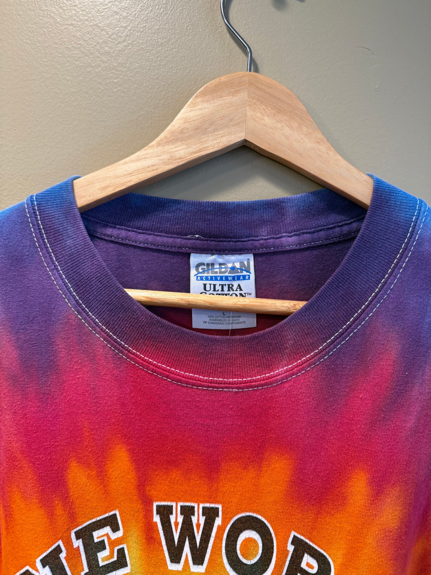 Vintage One World One Game Football Soccer Tie Dye T-Shirt- L