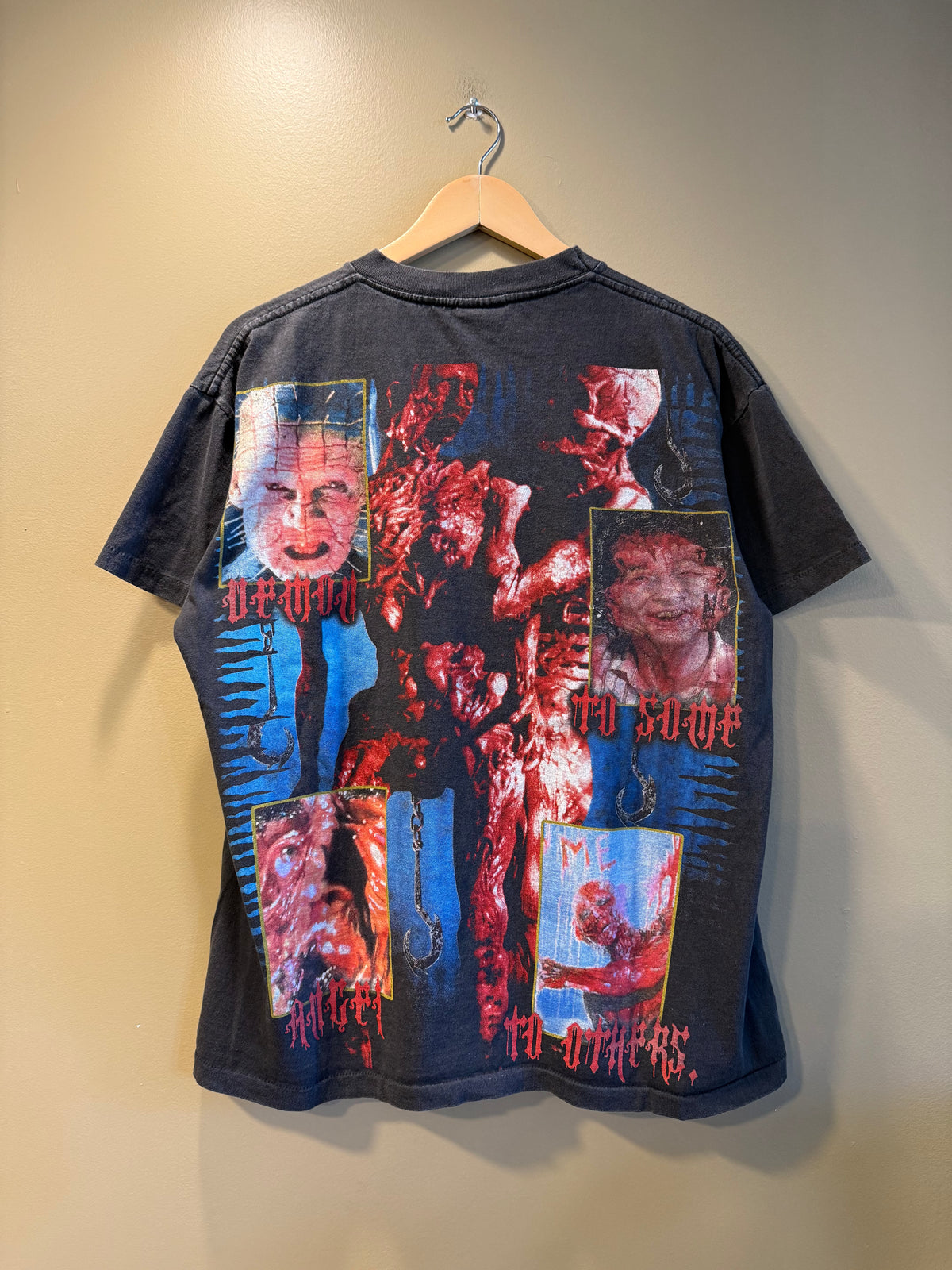 Vintage Bootleg Tees Hellraiser Clive Baker All Over Print T-Shirt- L