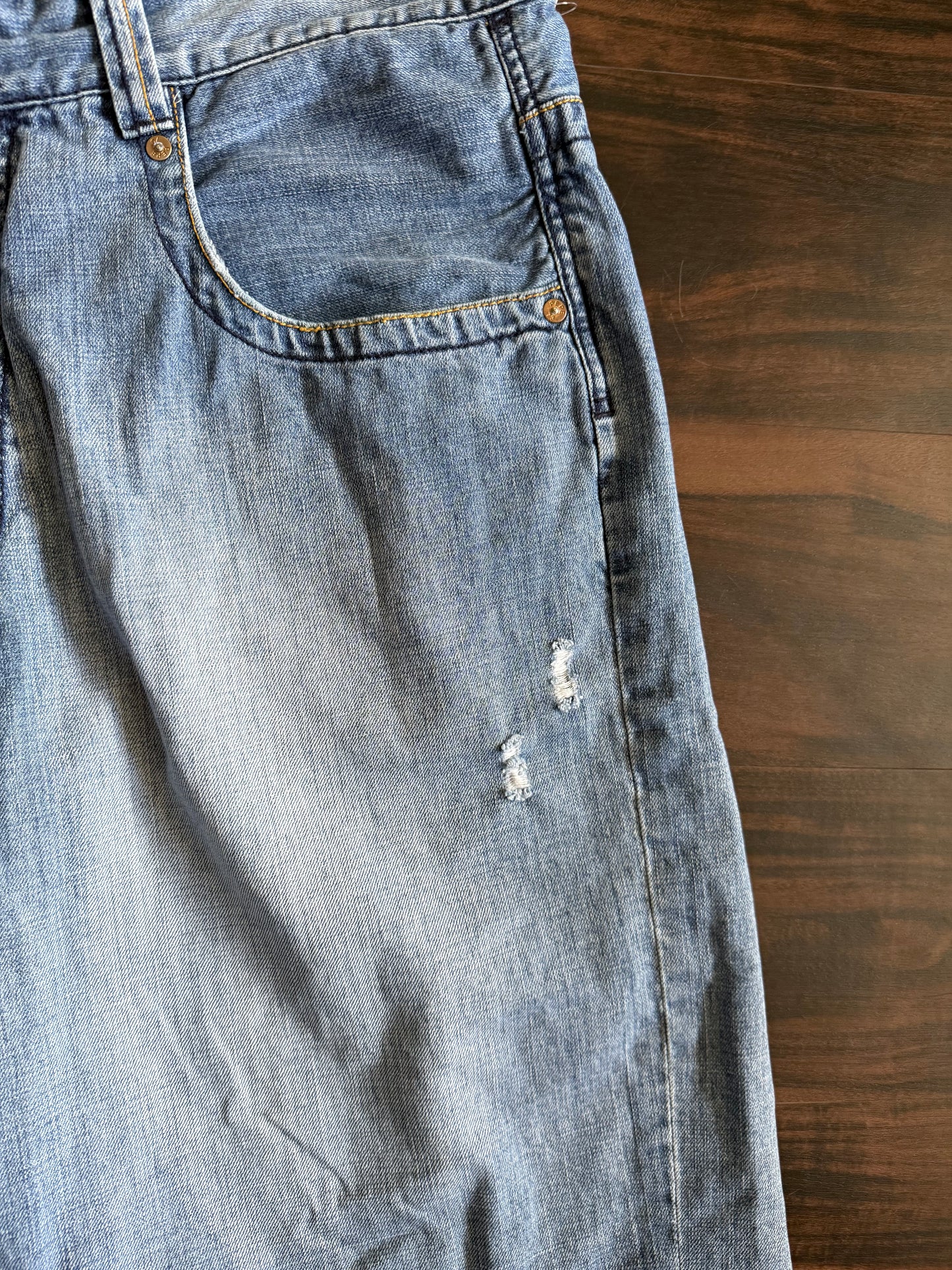 Vintage Y2K Pepe Jeans Embroidered Denim Jean Shorts- 36