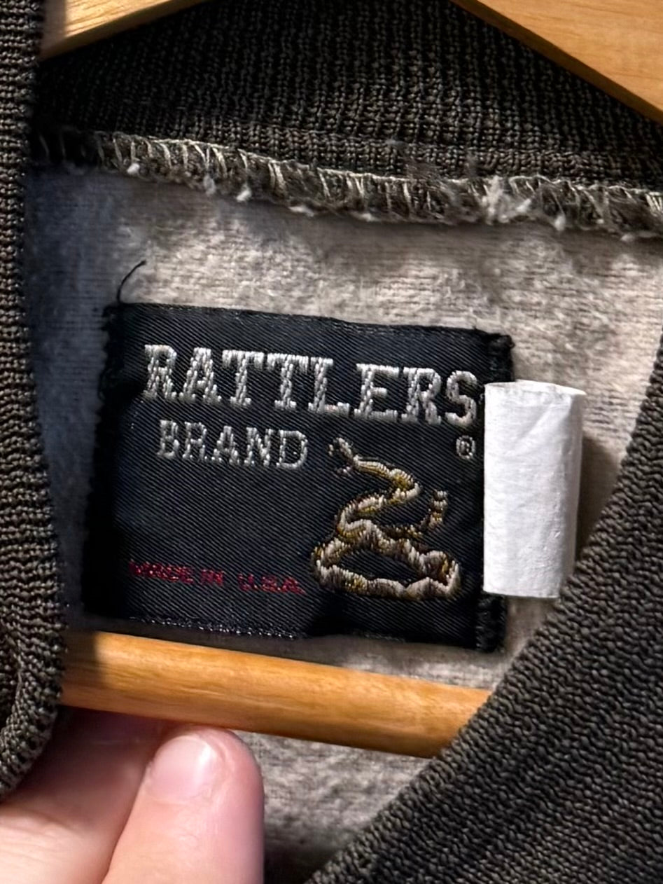 Vintage Rattlers Tree Camo Button-Up Bomber Jacket- L