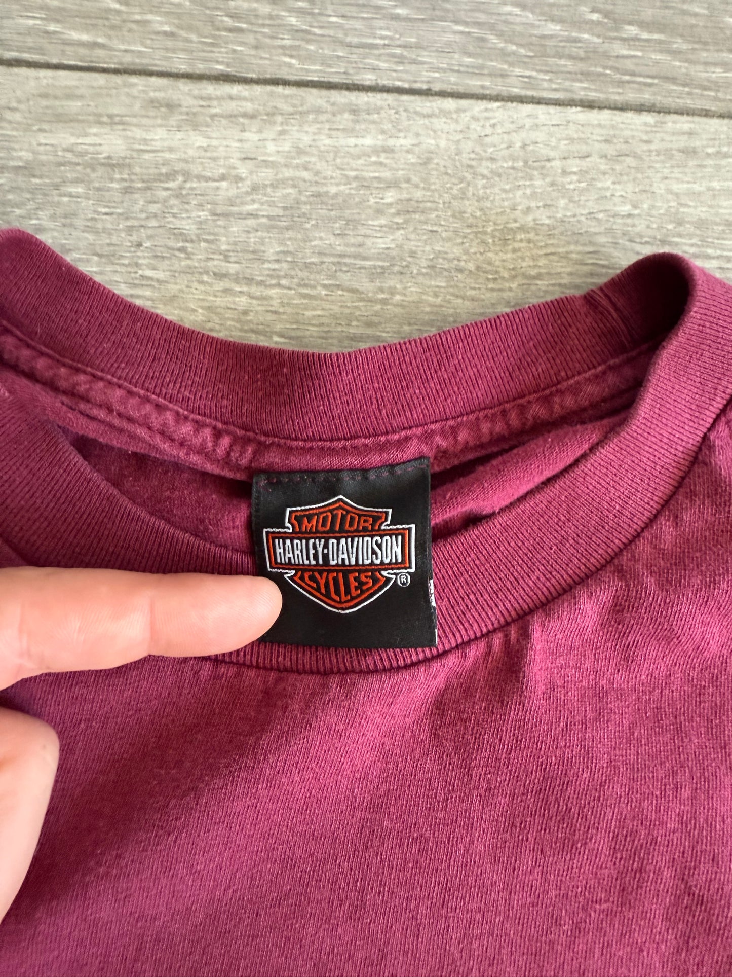 Vintage Harley Davidson Motorcycles St. Thomas Maroon T-Shirt- L
