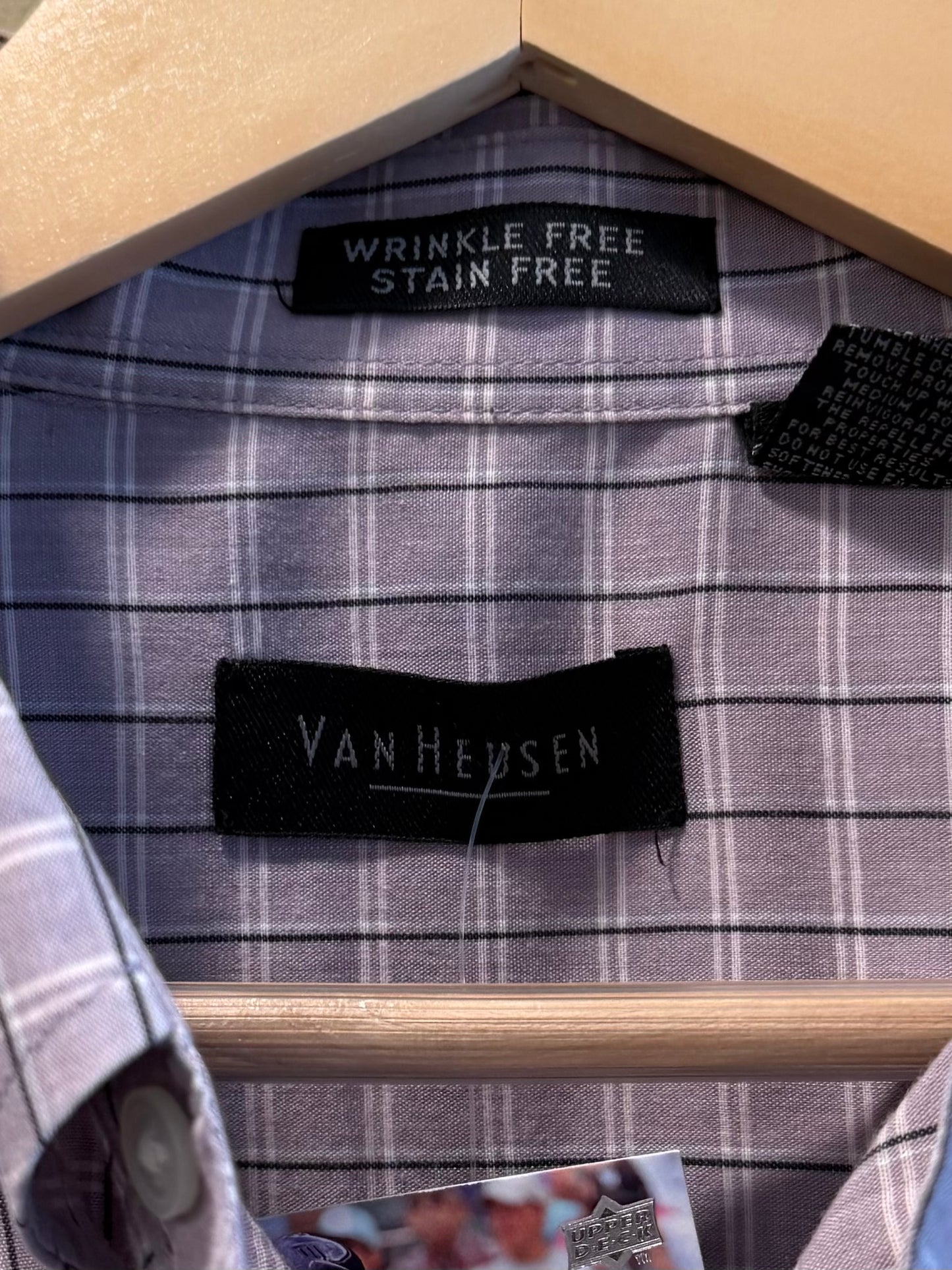 Vintage Van Heusen Purple Casual Button-Up Shirt- XL