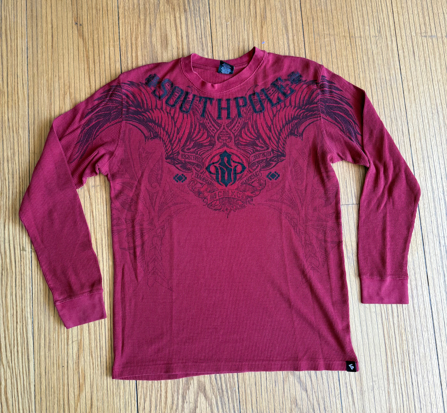 Vintage Y2K South Pole Red Thermal Long Sleeve T-Shirt- L