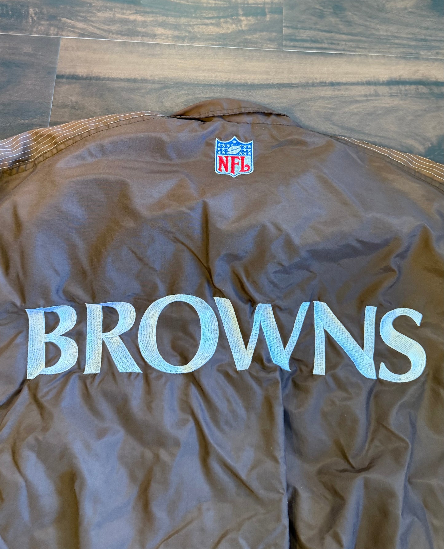 Vintage Cleveland Browns Logo Athletic Brown Windbreaker Jacket- M