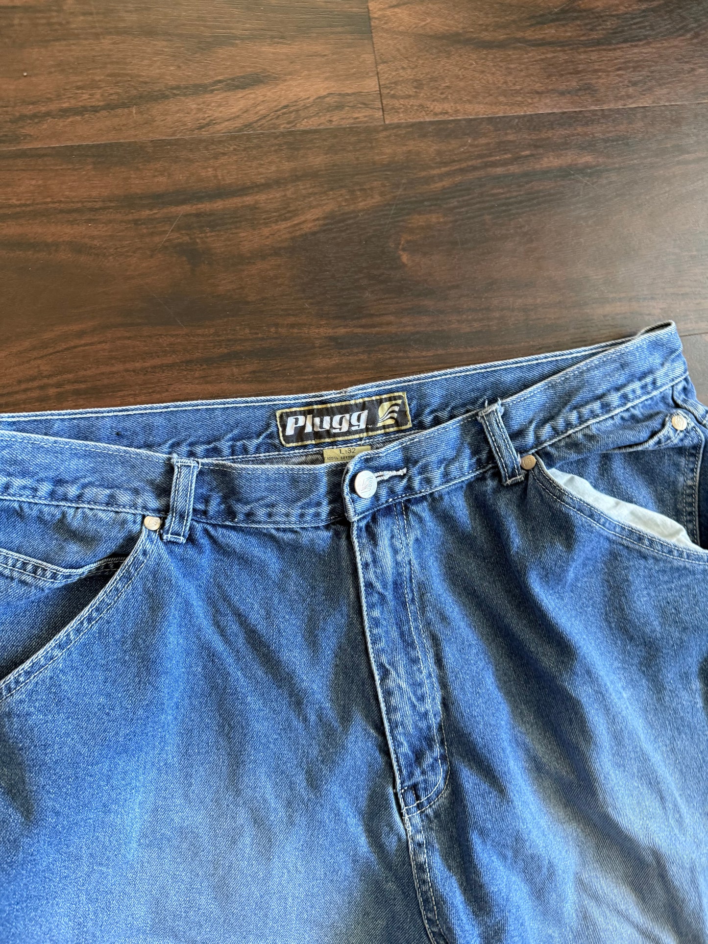 Vintage Y2K Plugg Carpenter Baggy Denim Jeans- 36x32