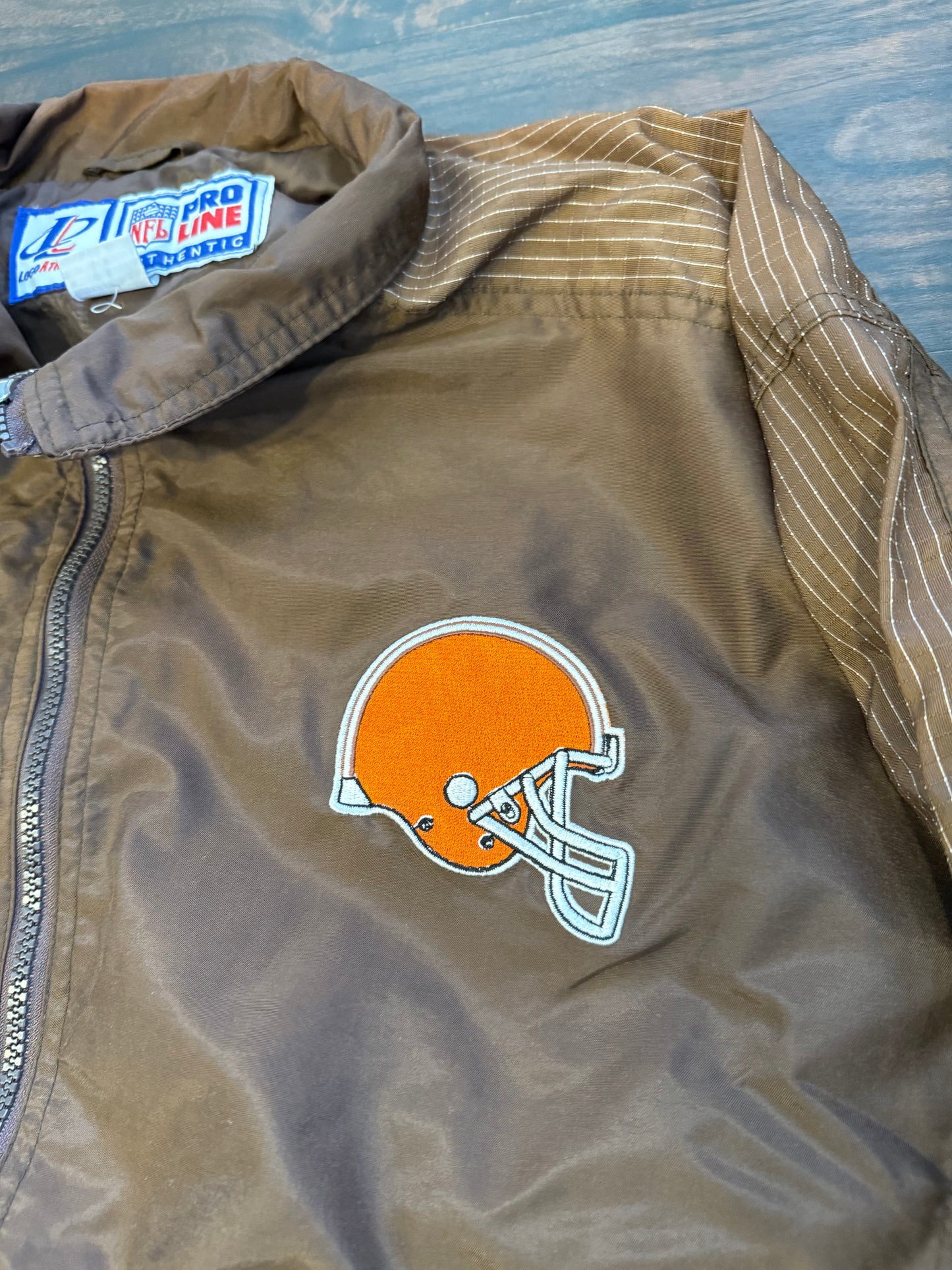 Vintage Cleveland Browns Logo Athletic Brown Windbreaker Jacket- M