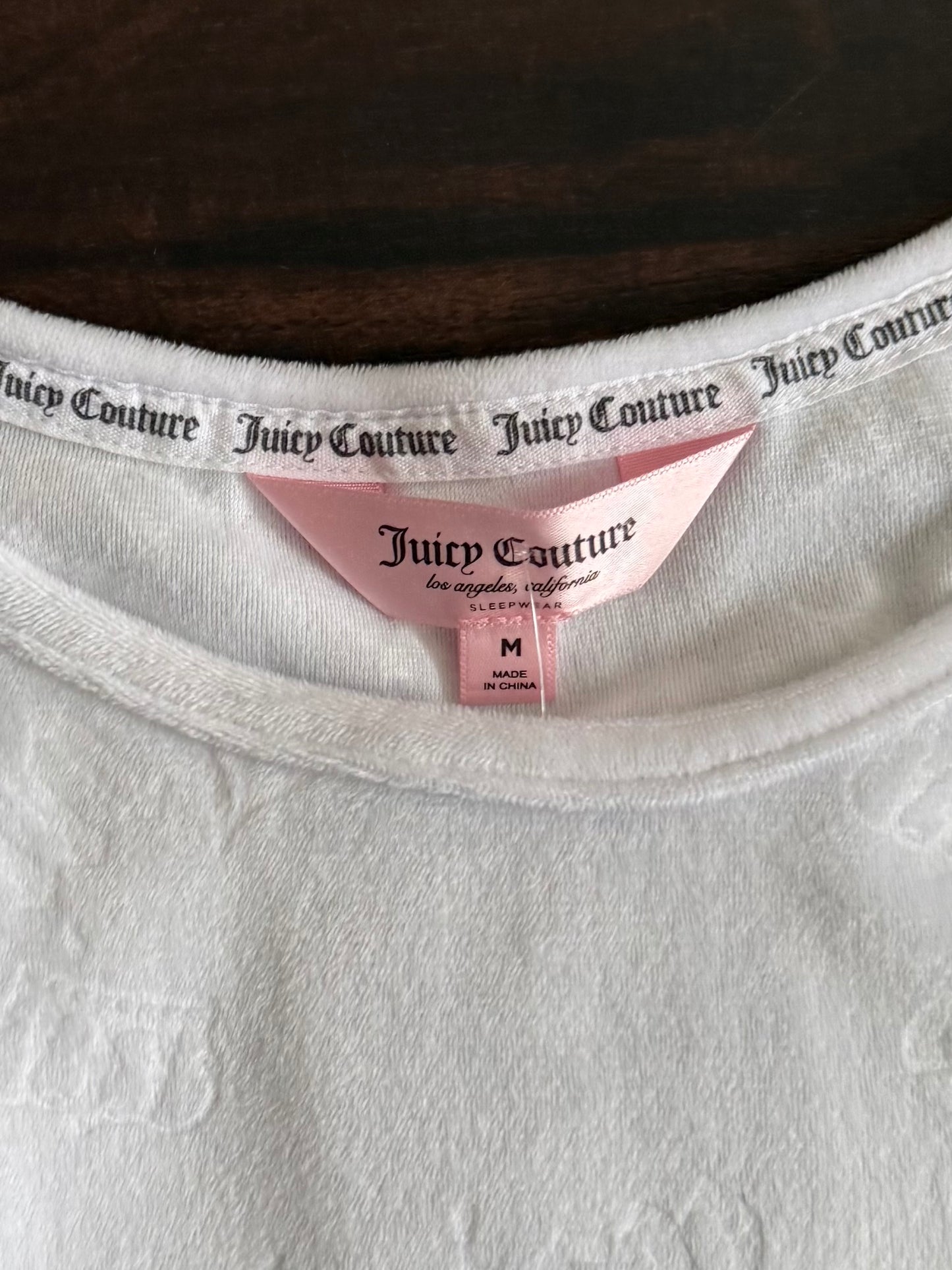 Vintage Juicy Couture White Velour Tank Top- M