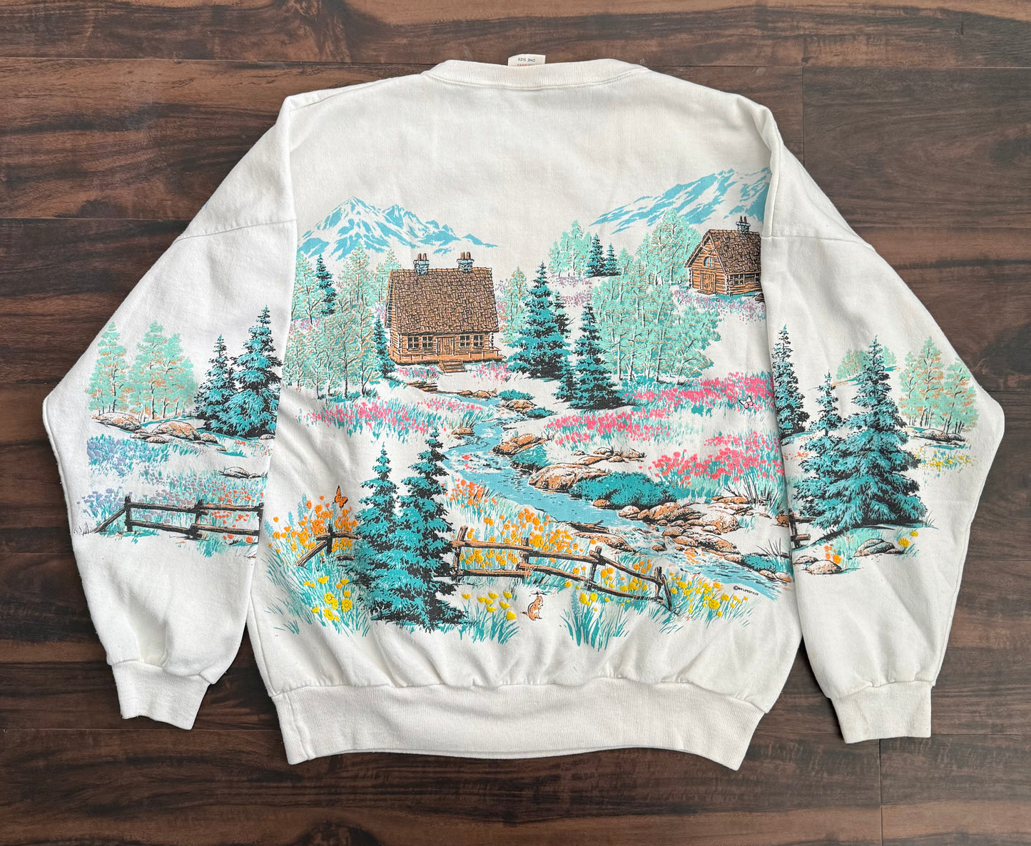 Vintage Lake Tahoe Nature All Over Print Crewneck Sweatshirt- XL