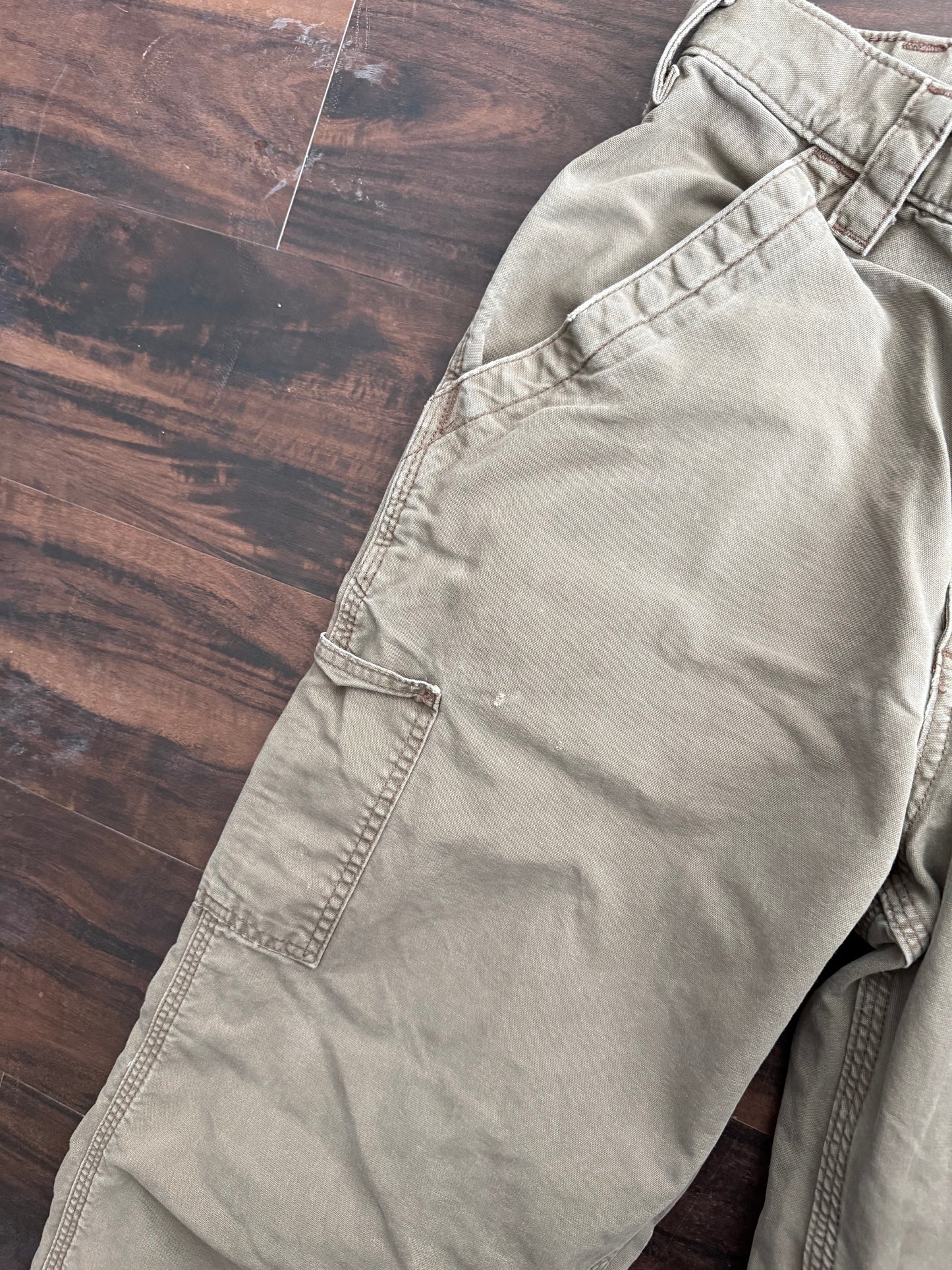 Vintage Carhartt Dark Tan Carpenter Workwear Canvas Pants- 30x32