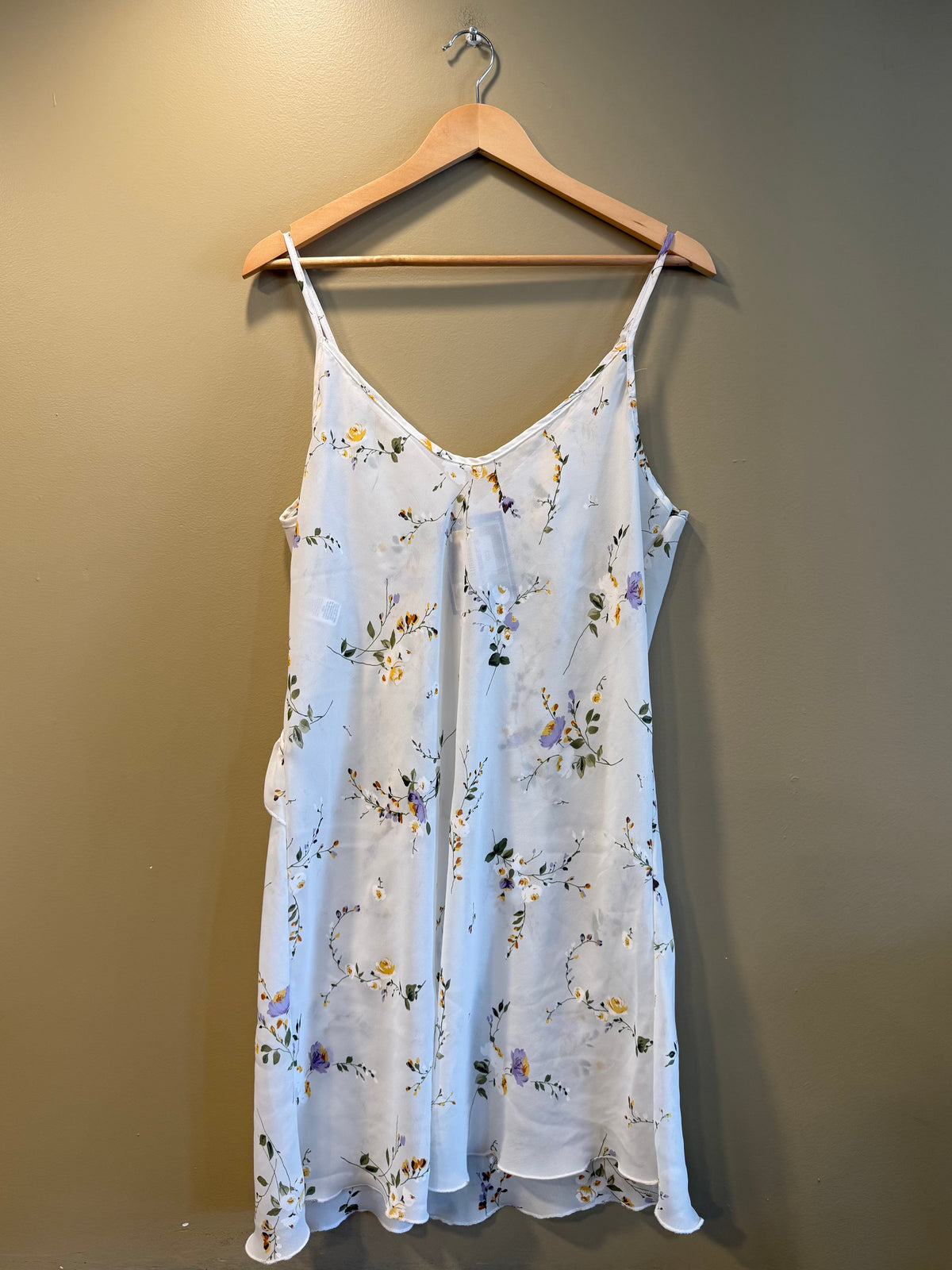 Vintage White Floral Petra Fashions Dress- XL