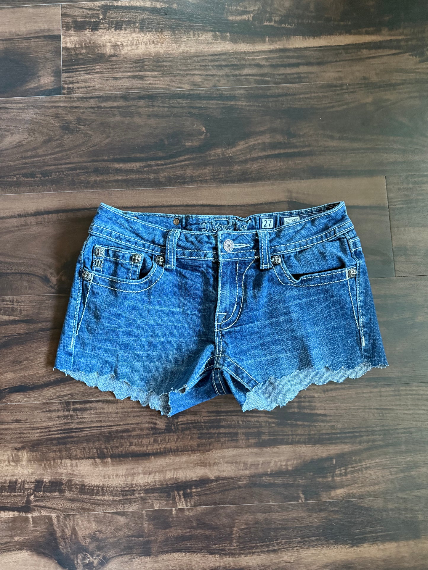 Vintage Y2K Miss Me Embellished Denim Jean Shorts- 28