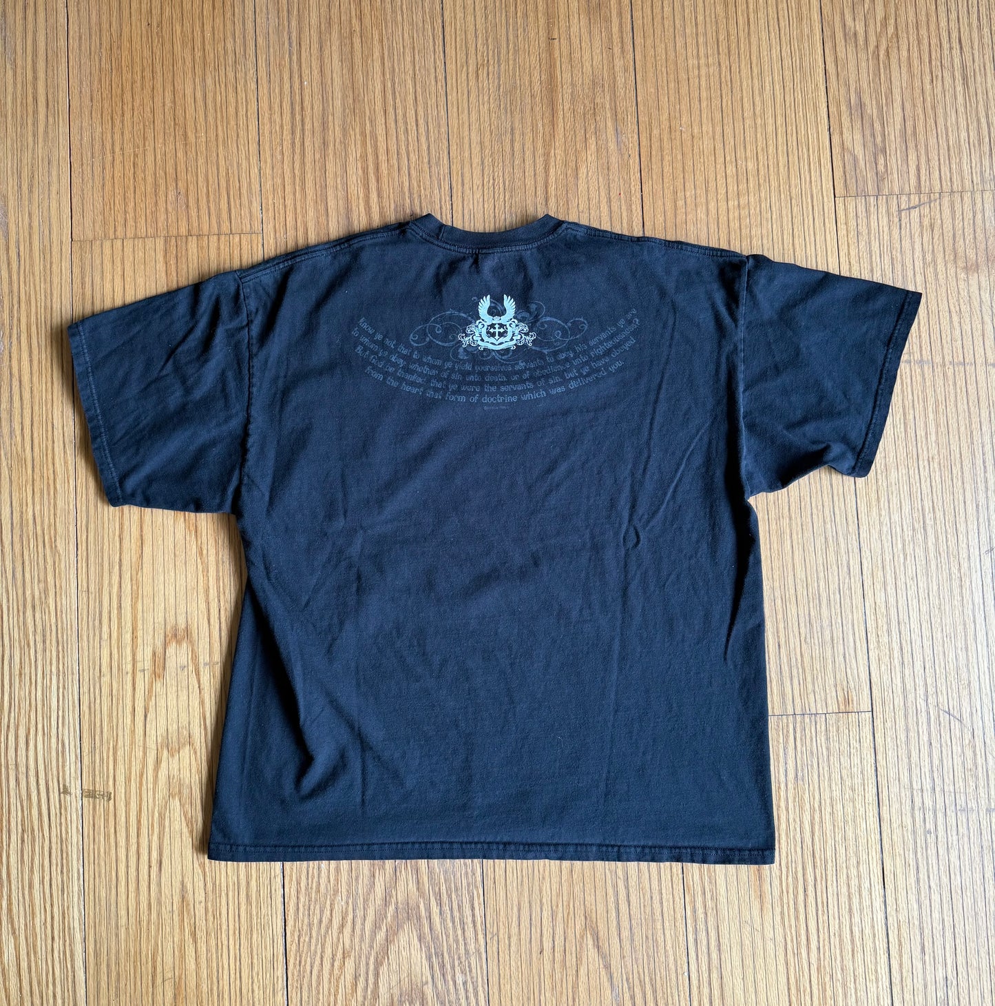 Vintage Y2K Obey Truth Jesus Black T-Shirt- XL
