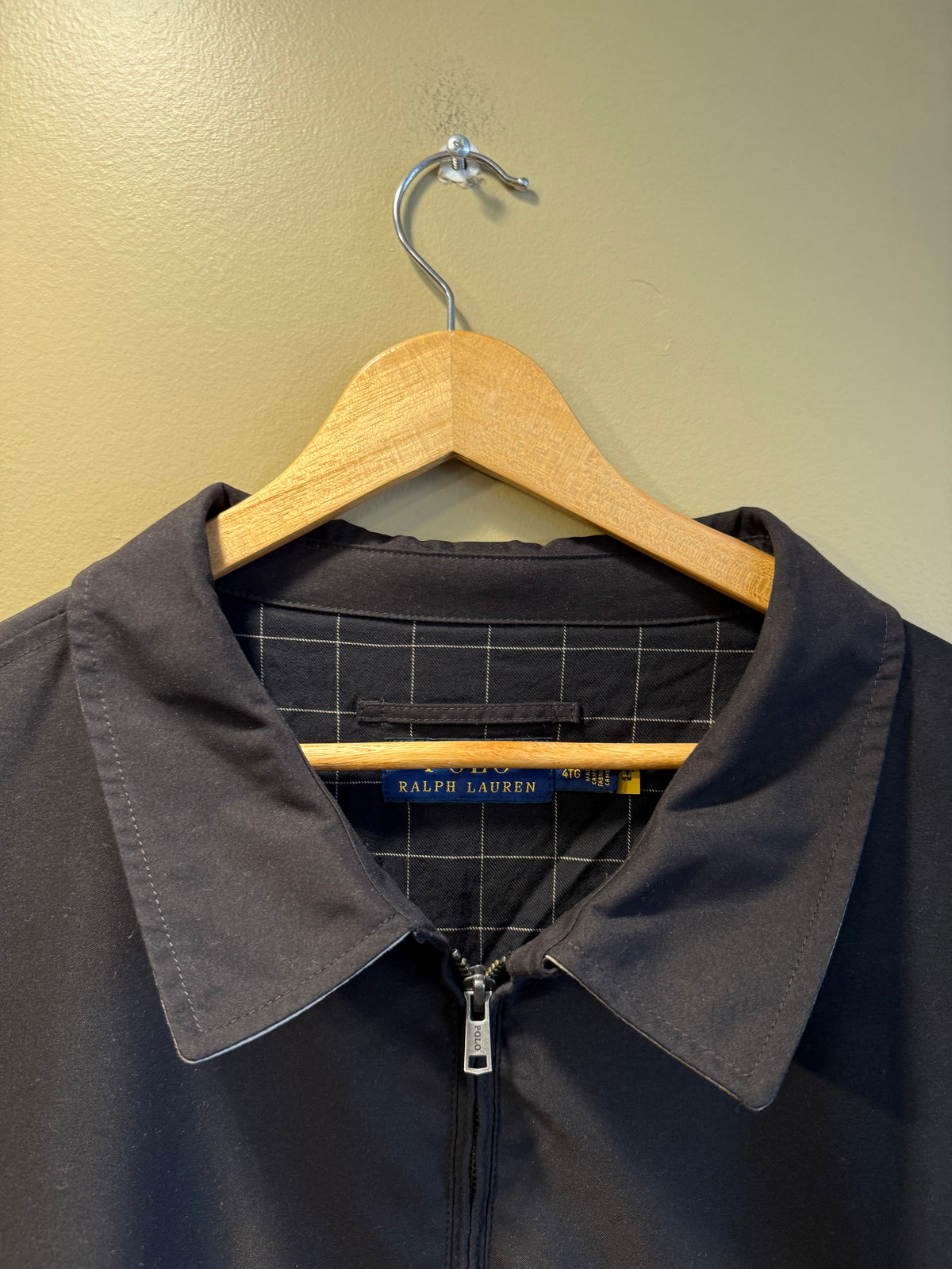 Vintage Polo Ralph Lauren Black Harrington Jacket- XXXL